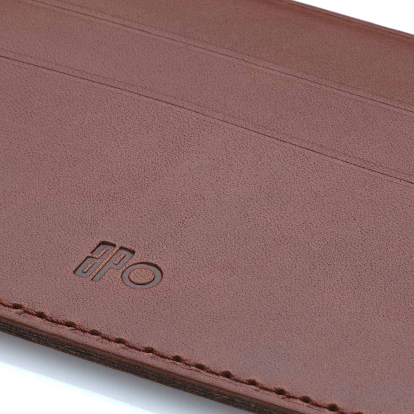 GUS - Porte-cartes horizontal en cuir patiné - Chocolat