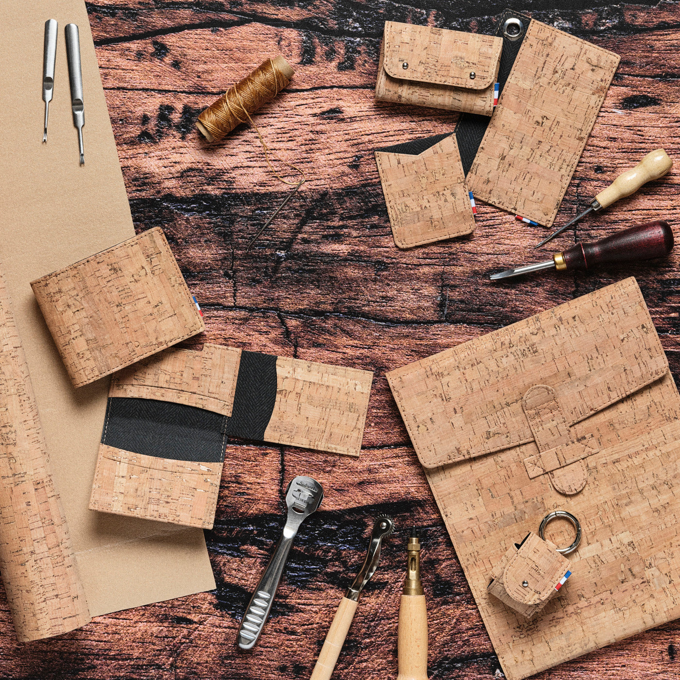 THIB - Étui AirPods 1 & 2 en liège - Naturel