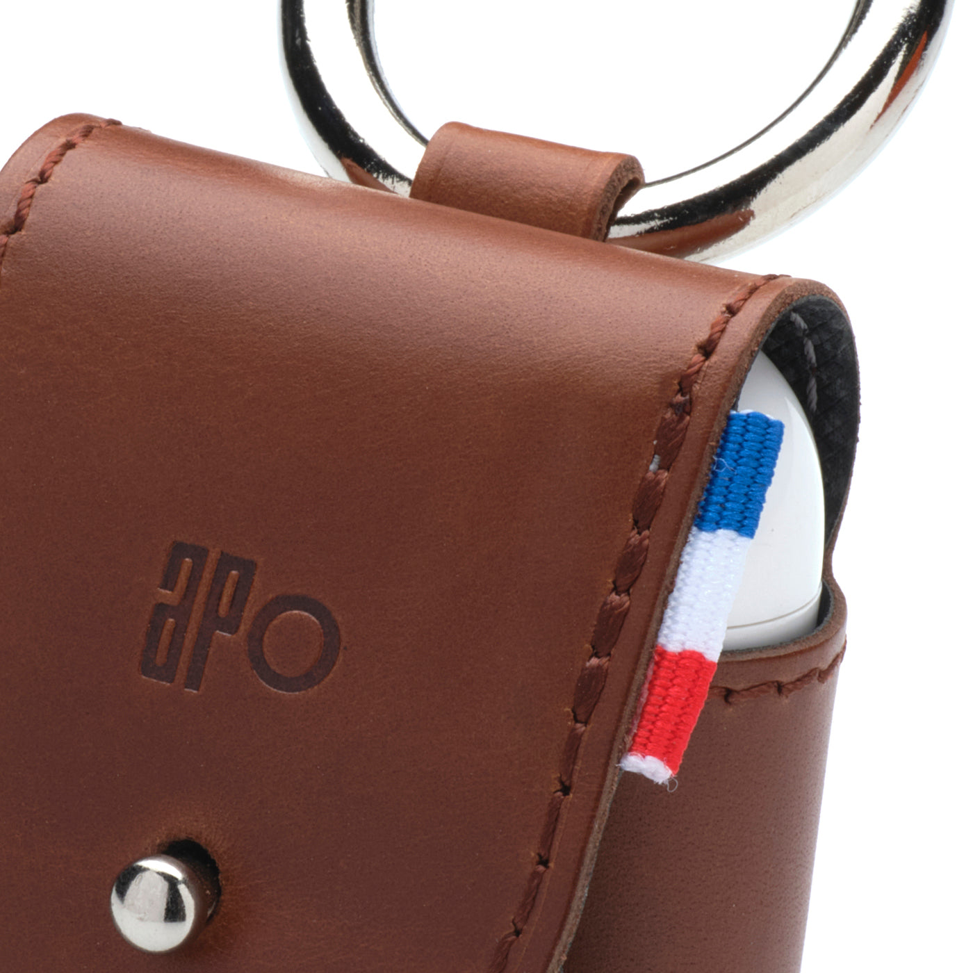 THIB - Étui AirPods 1 & 2 en cuir patiné - Chocolat