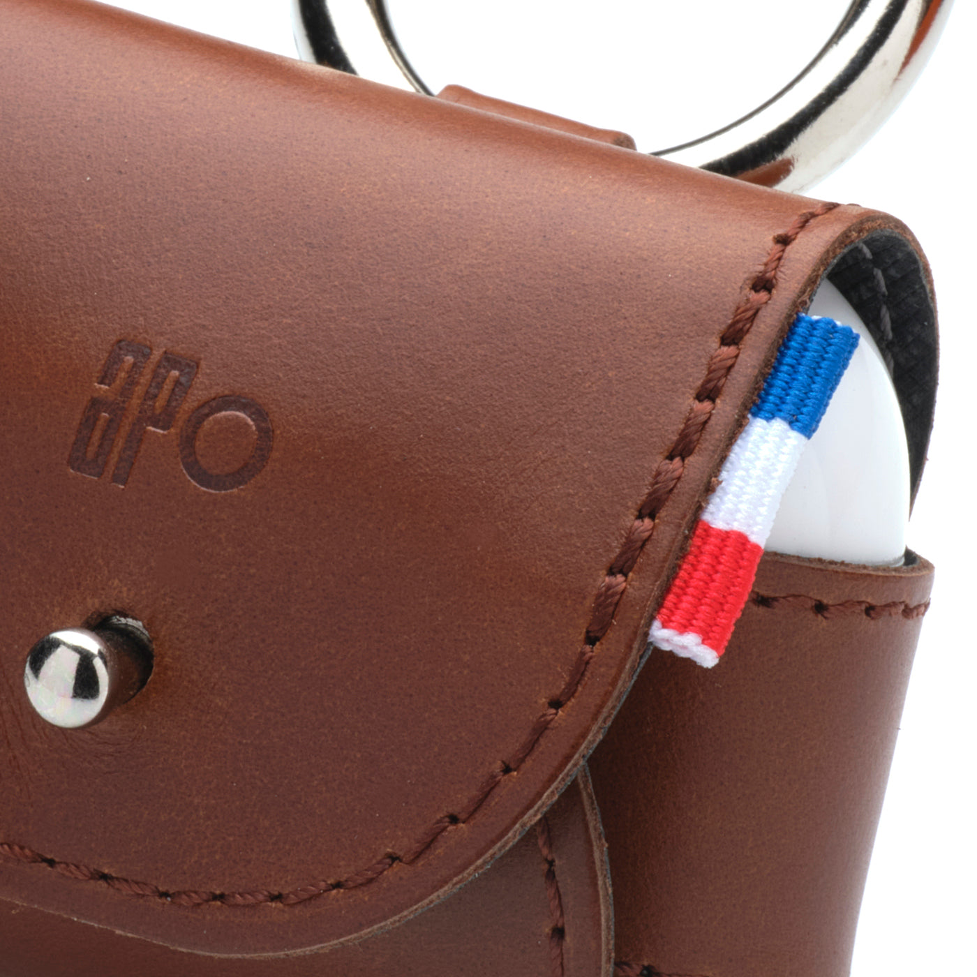 THIB - Étui AirPods Pro en cuir patiné - Chocolat