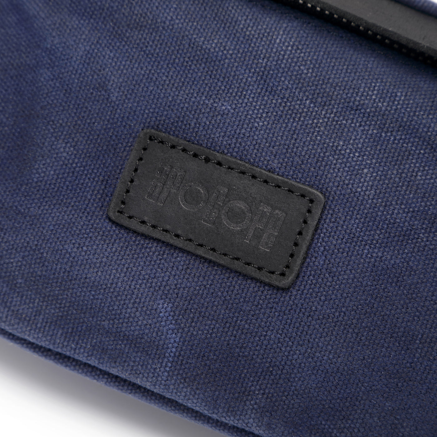 FLO - Sac banane en cuir véritable et toile enduite - Bleu