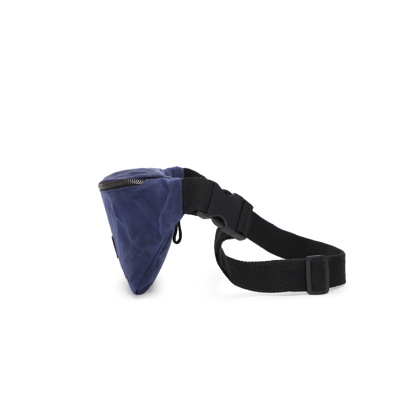 TIM - Sac banane en cuir véritable et toile enduite - Bleu