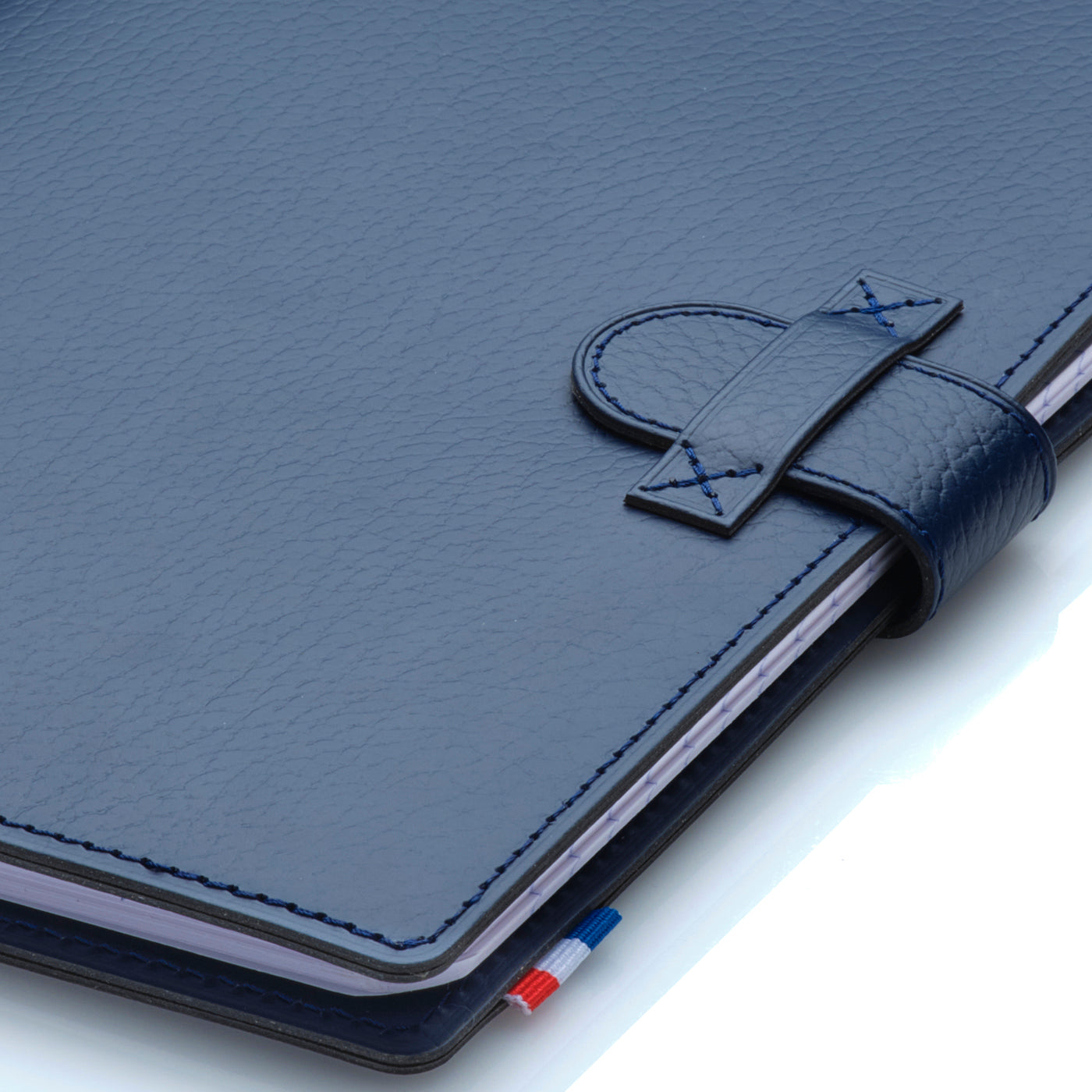 VINCE - Protège-cahier A5 en cuir recyclé - Bleu
