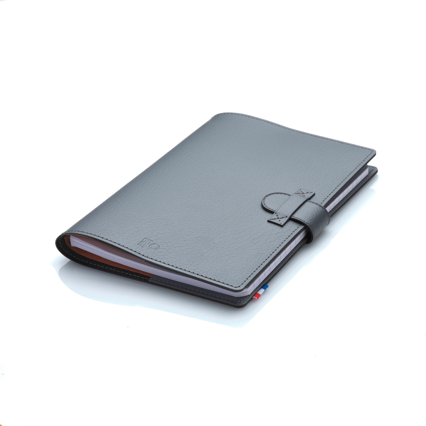 VINCE - Protège-cahier A5 en cuir recyclé - Gris