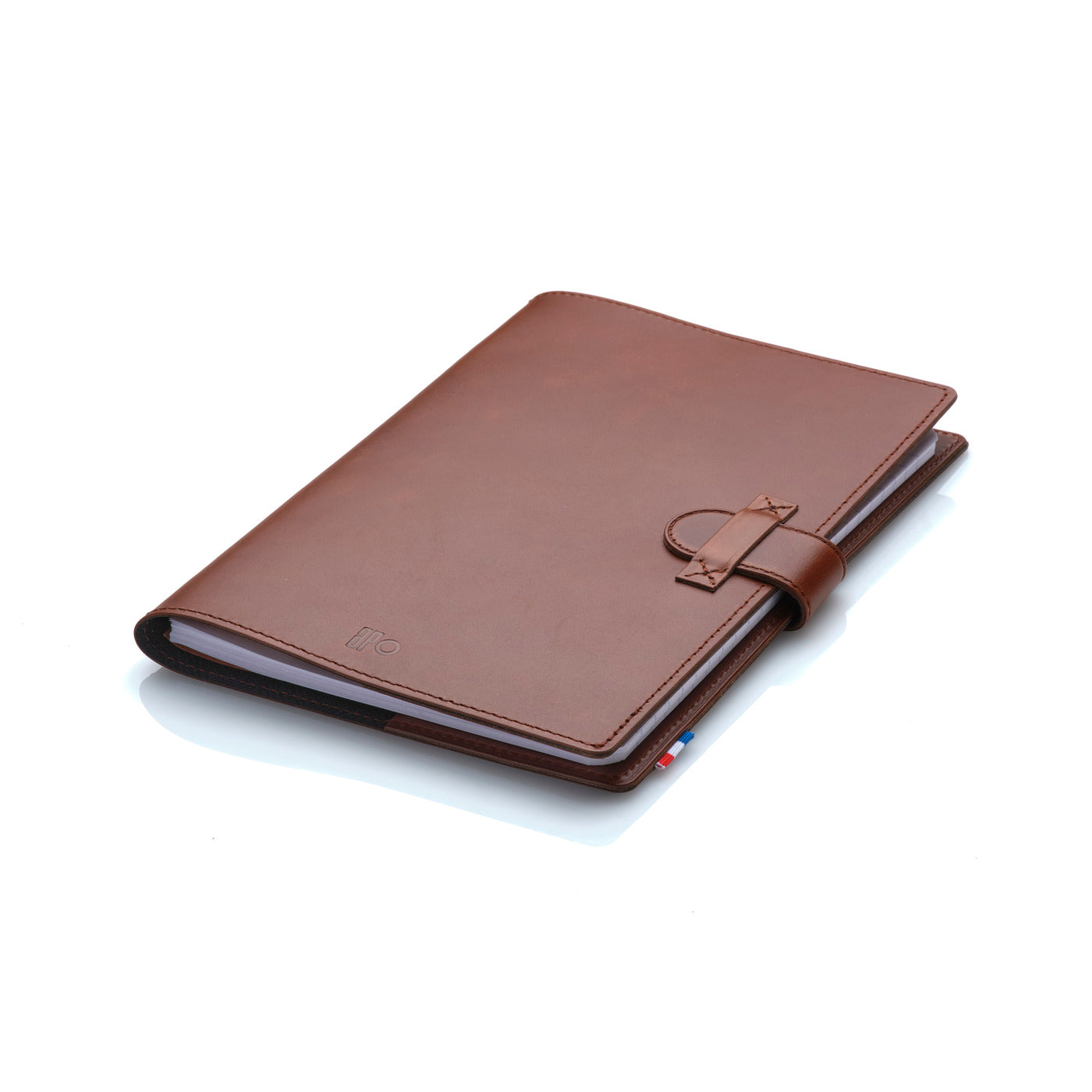 VINCE - Protège-cahier A5 en cuir patiné - Chocolat