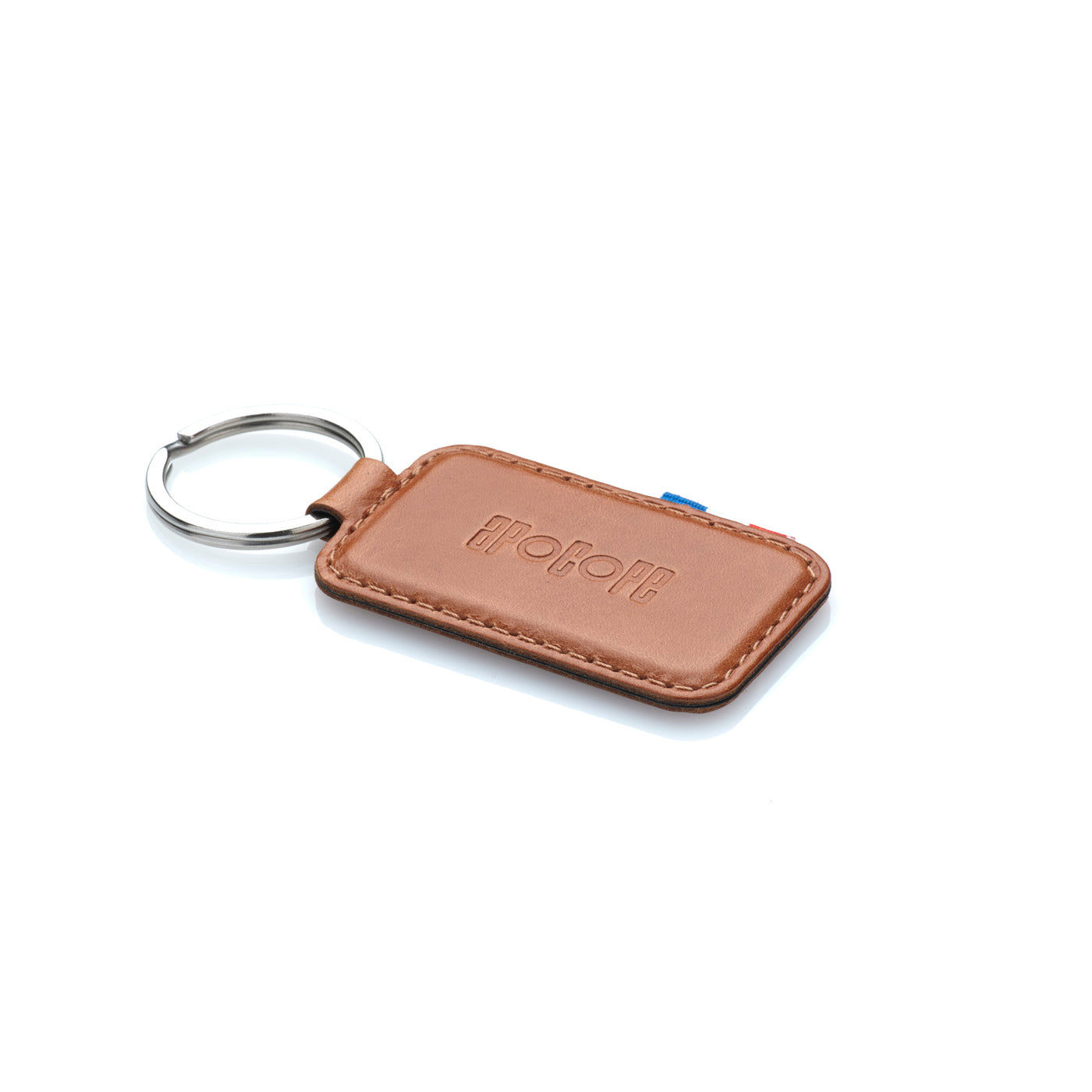 LUDO - Porte-clés en cuir patiné - Cognac
