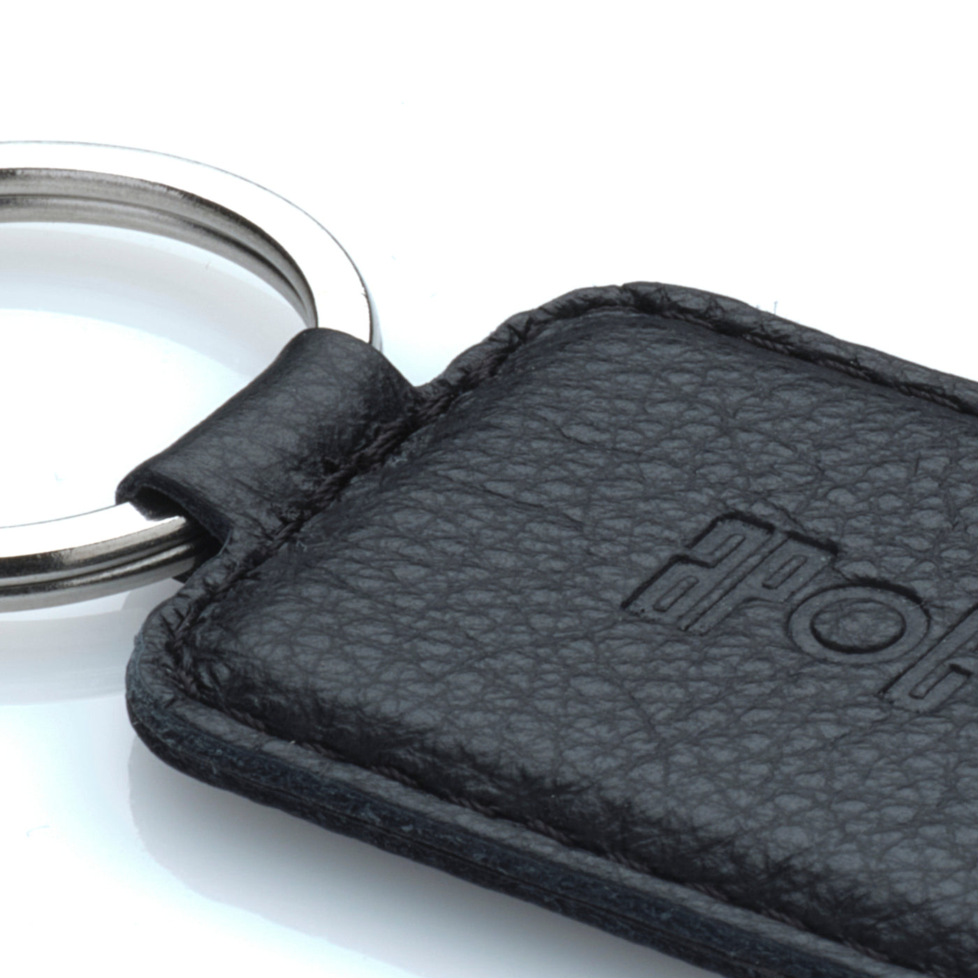 LUDO - Porte-clés en cuir grainé - noir