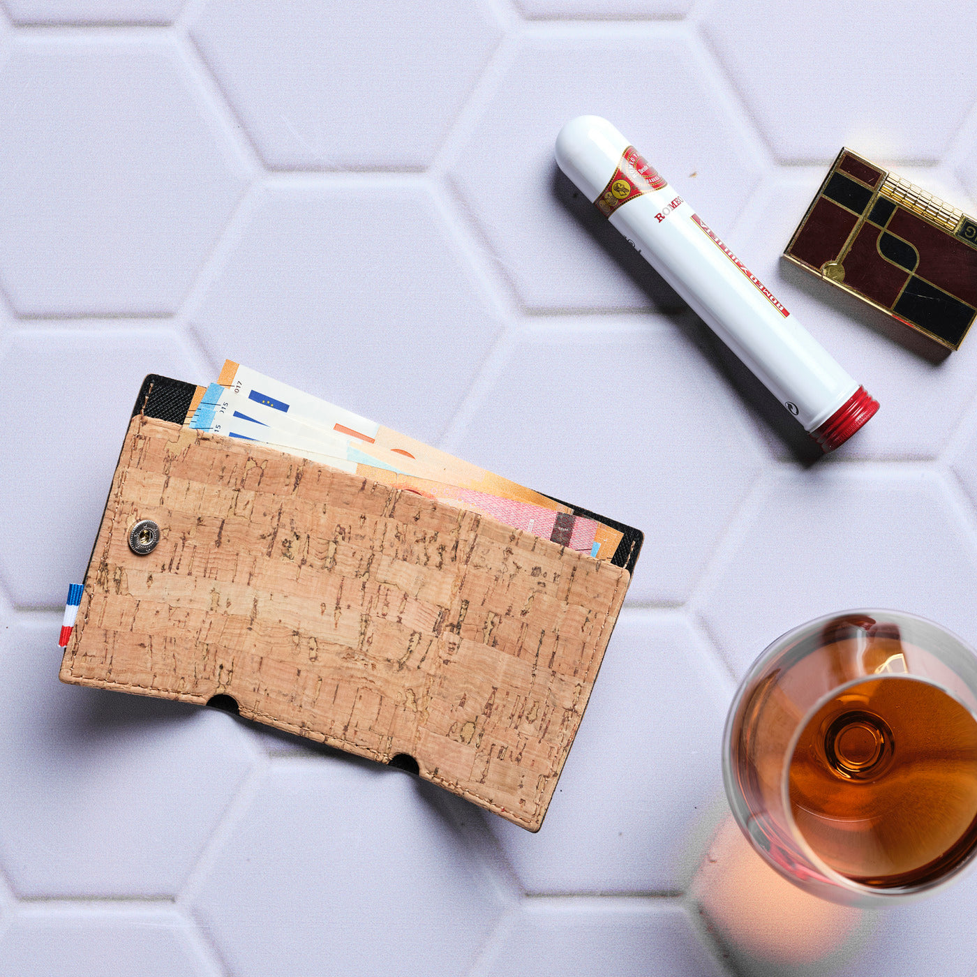 THÉO - Étui à billets en liège - Naturel