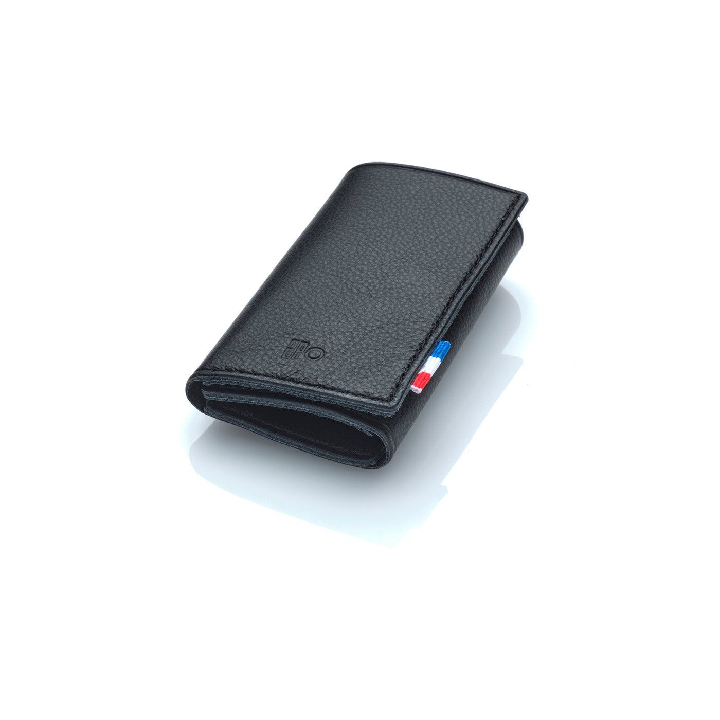 THÉO - Étui à billets en cuir grainé - noir