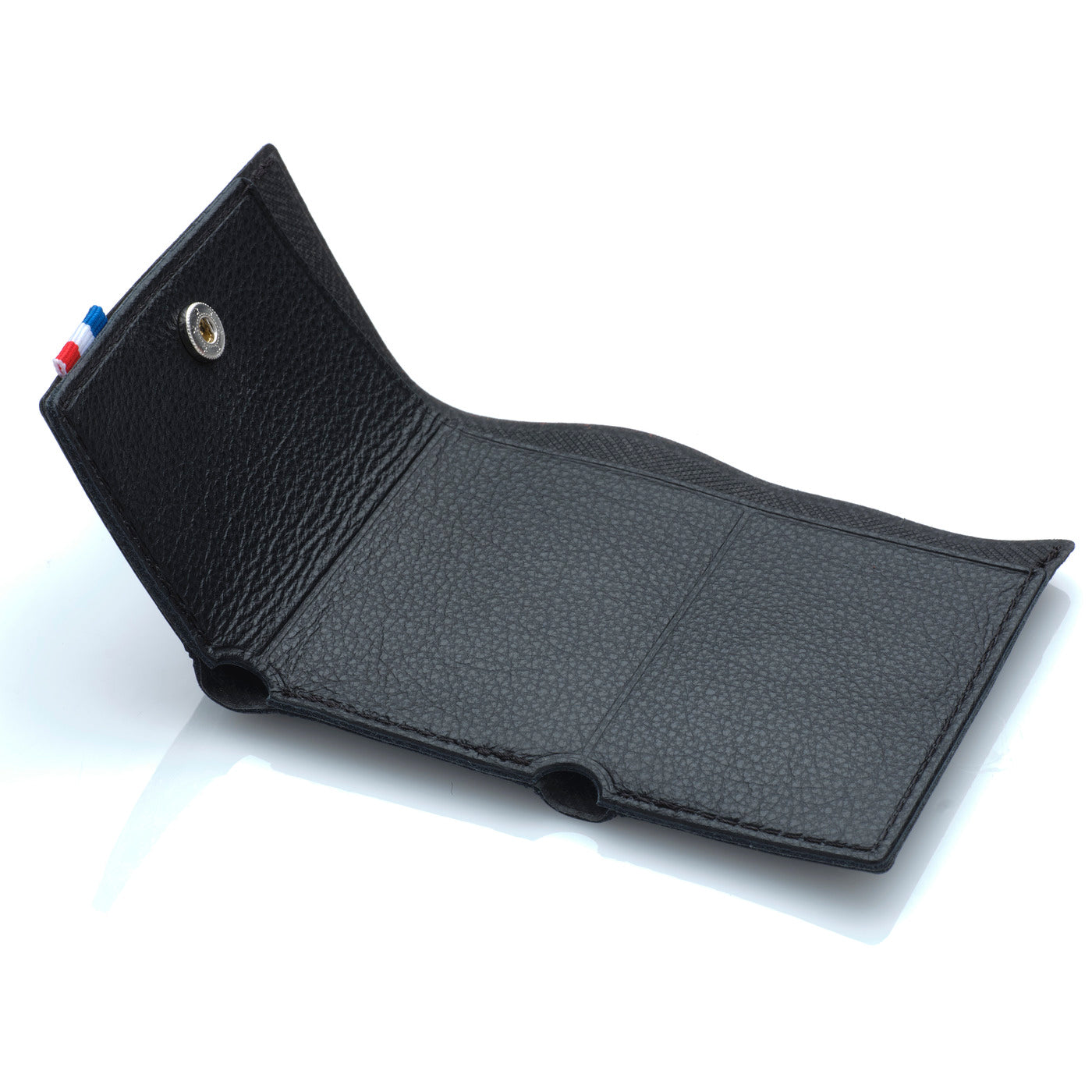 THÉO - Étui à billets en cuir grainé - noir