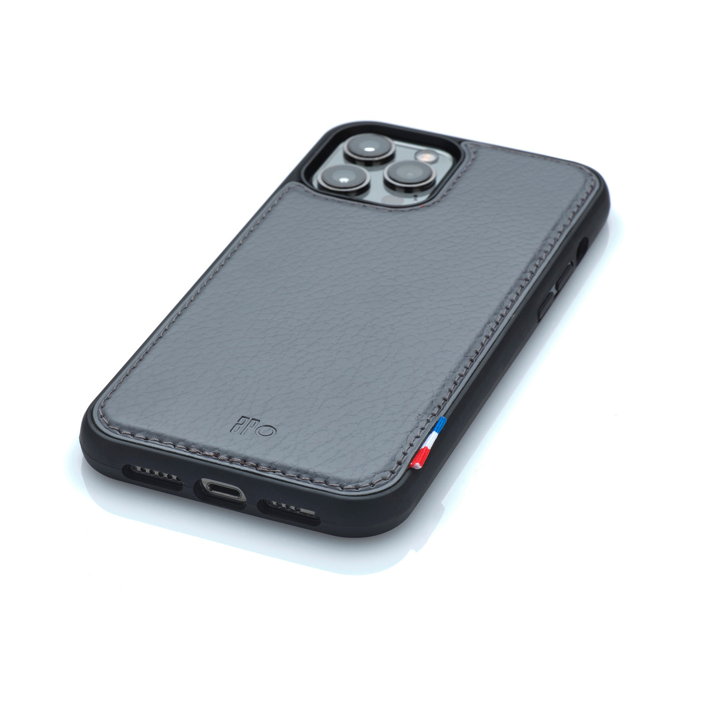 SAM - Coque iPhone 12 Pro Max en cuir recyclé - Gris