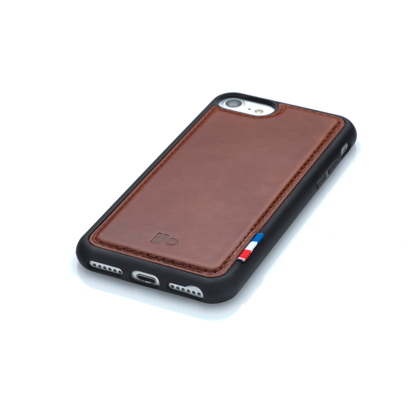 SAM - Coque iPhone SE / 8 / 7 / 6S / 6 en cuir patiné - Chocolat