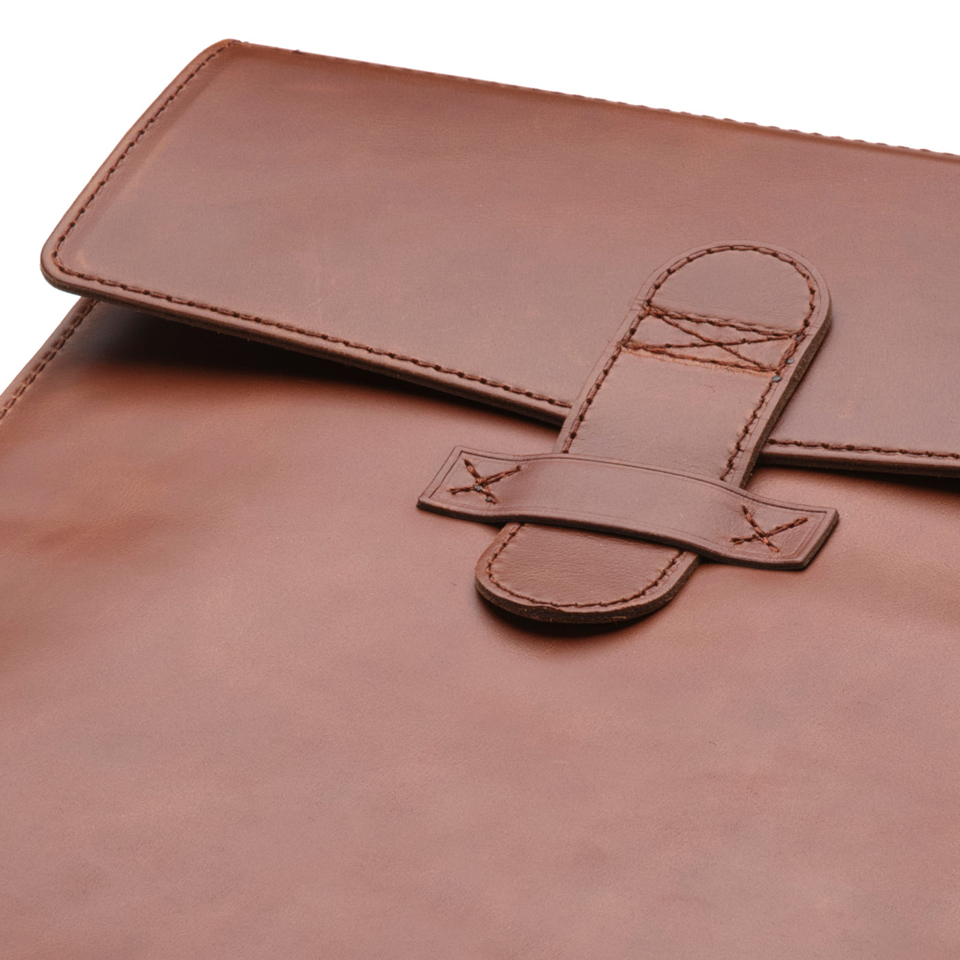 MICH - Housse iPad Air 10,9 / Pro 11" en cuir patiné - Chocolat