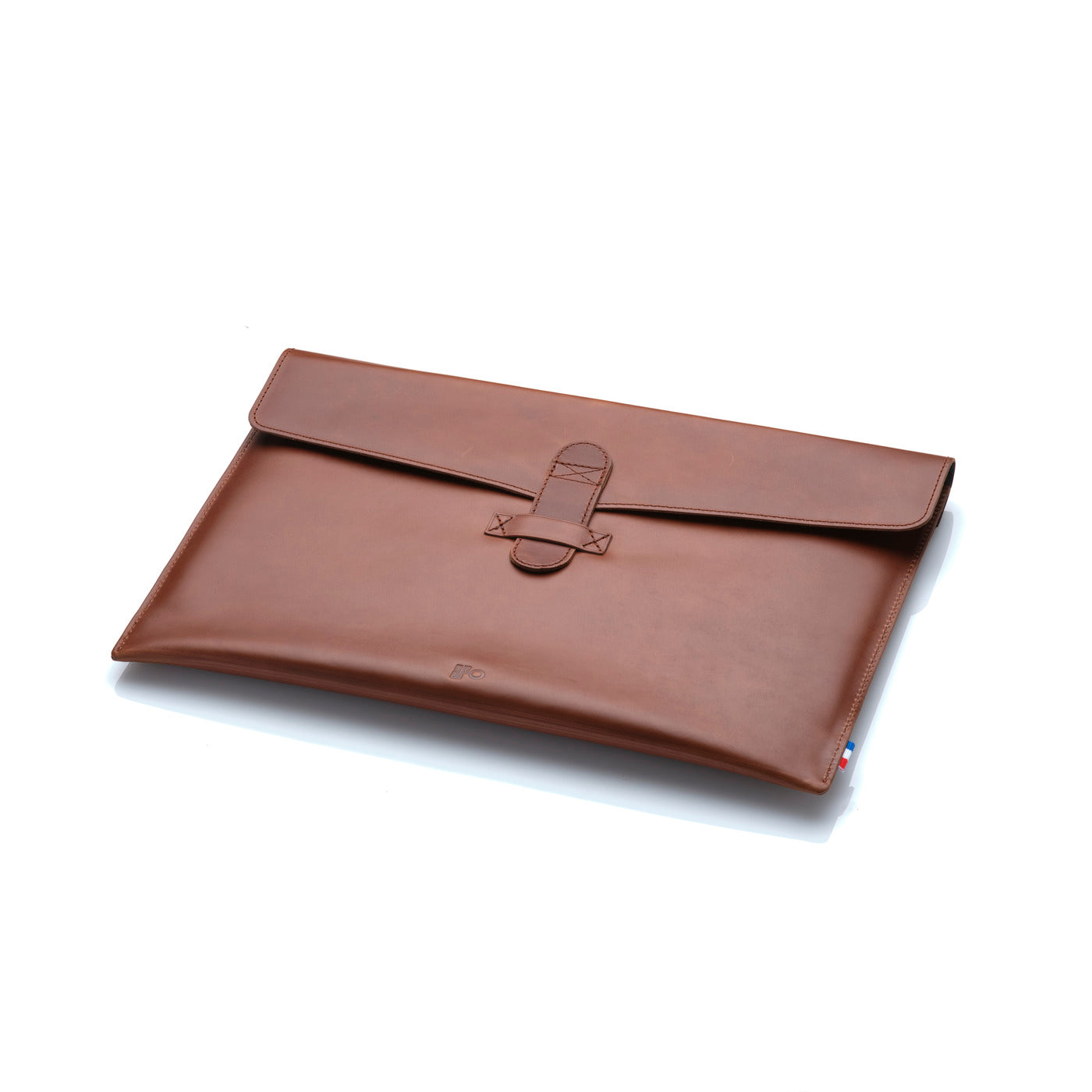 NAT - Housse MacBook Pro 13" / Air 13" en cuir patiné - Chocolat