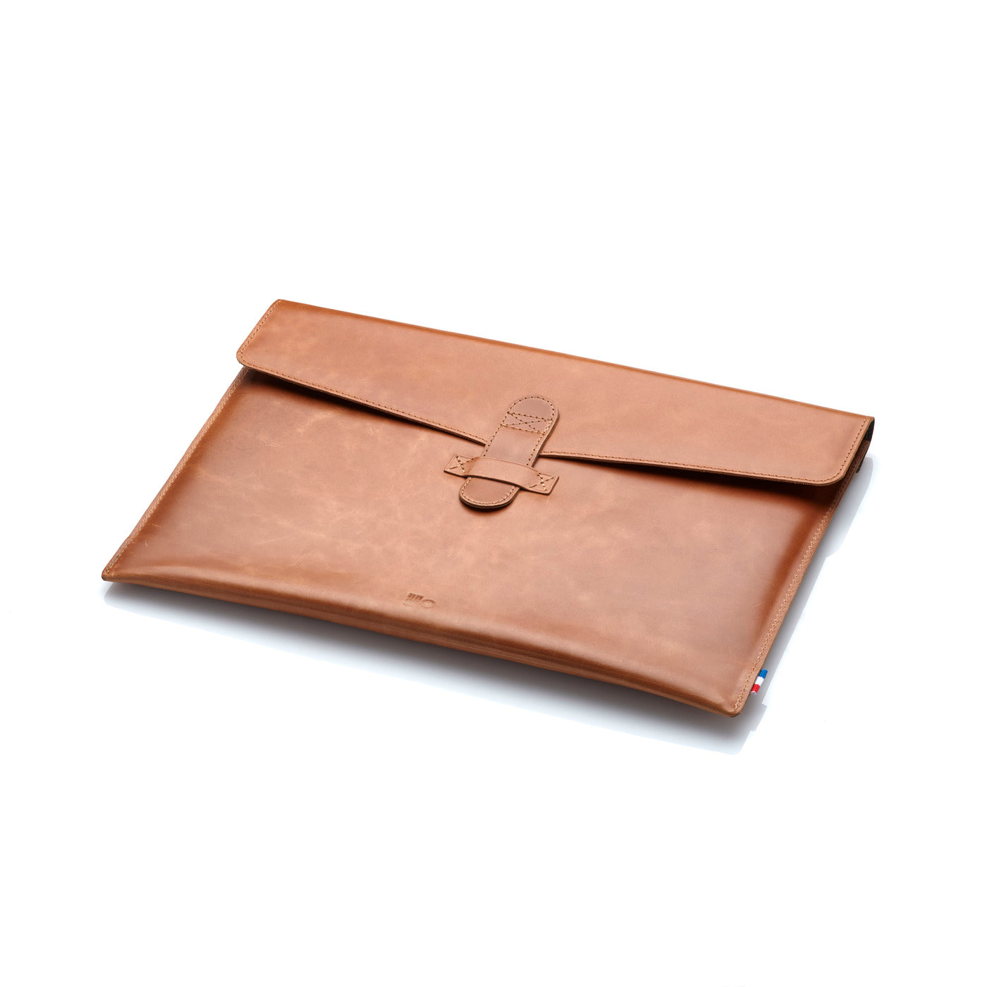 NAT - Housse MacBook Pro 13" / Air 13" en cuir patiné - Cognac