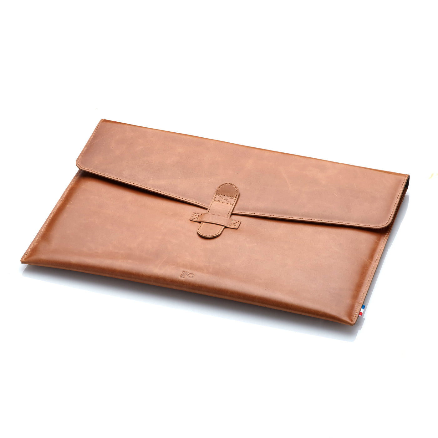NAT - Housse MacBook Pro 16" / 15" en cuir patiné - Cognac