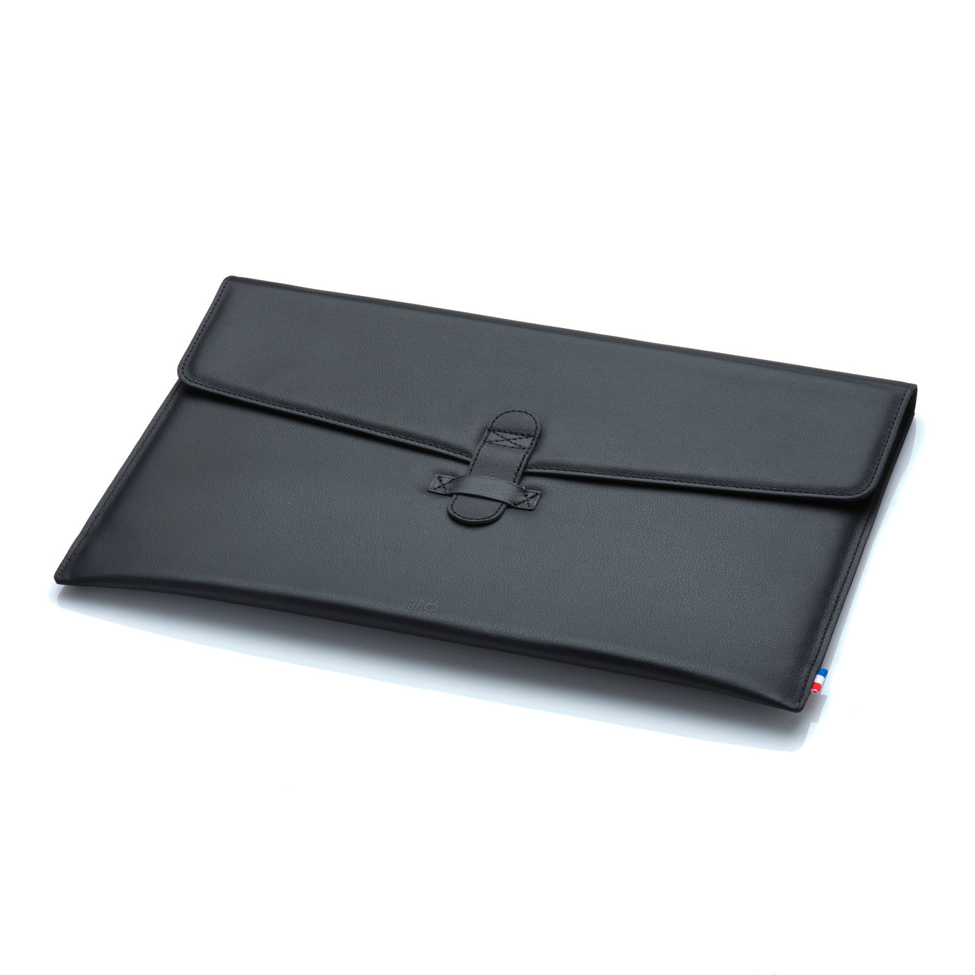 NAT - Housse MacBook Pro 16 / 15 en cuir grainé - noir