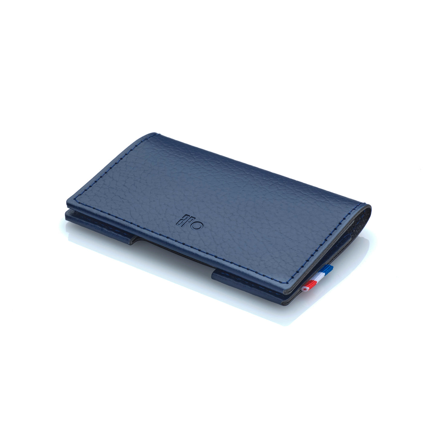 PAT - Porte-cartes folio en cuir recyclé - Bleu