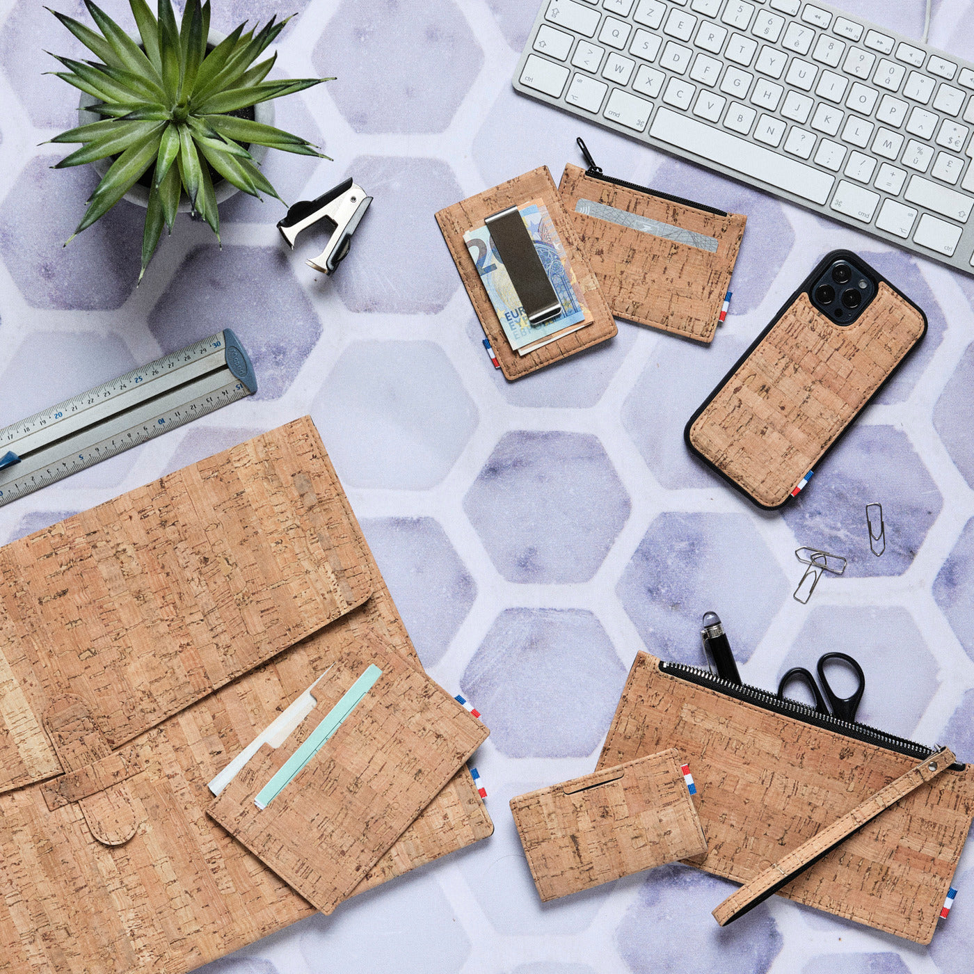 JON - Porte-papiers véhicule en liège - Naturel