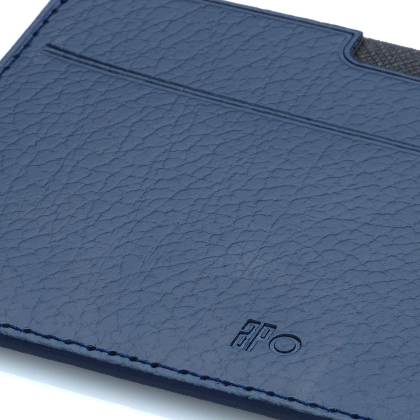 JON - Porte-papiers véhicule en cuir recyclé - Bleu