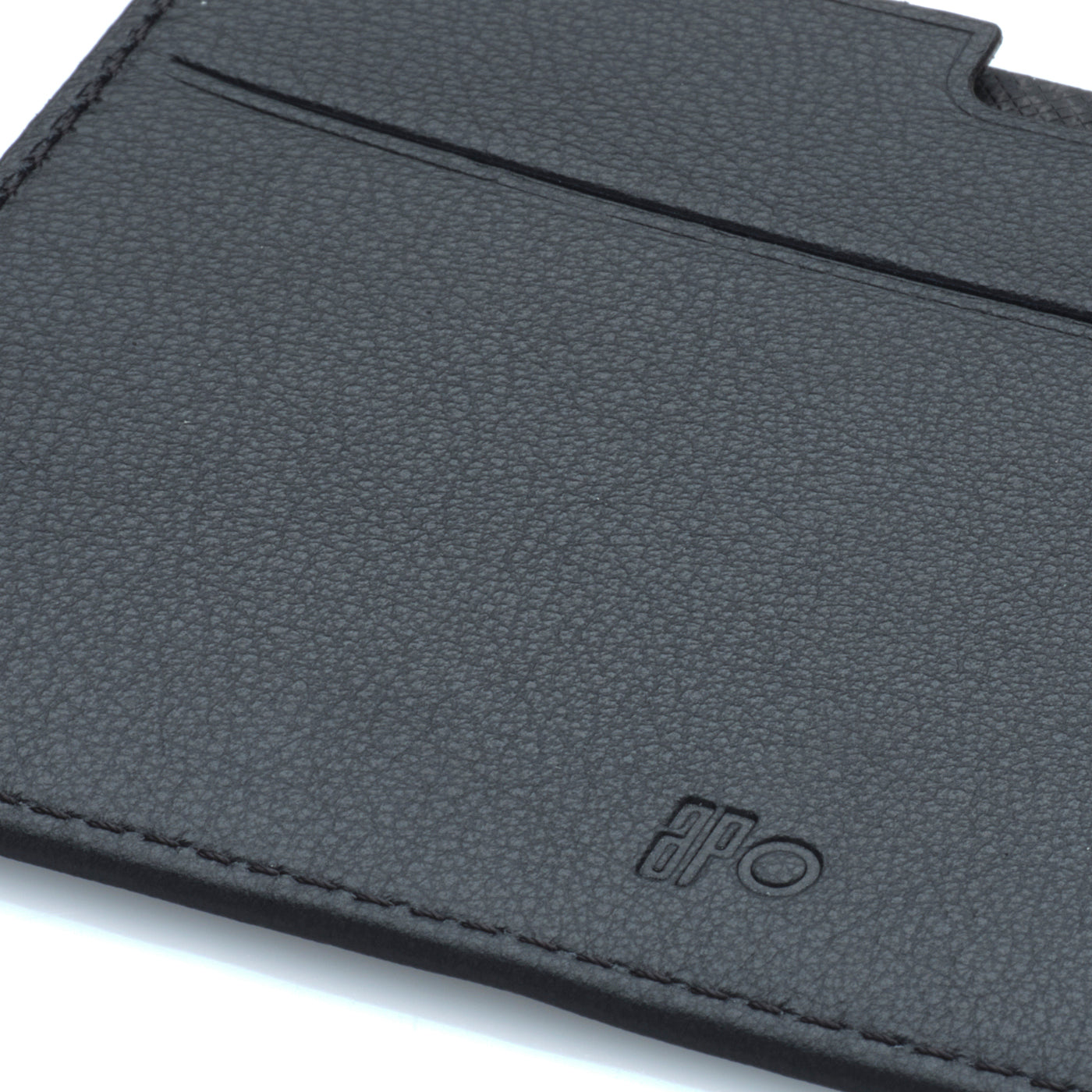 JON - Porte-papiers véhicule en cuir grainé - noir