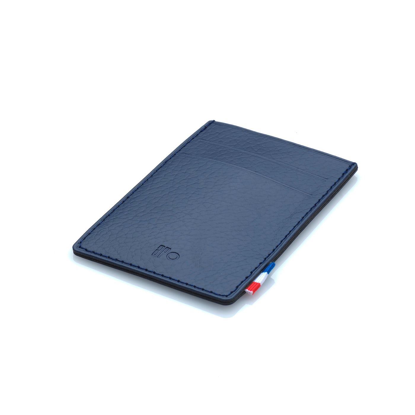 GAB - Porte-cartes vertical en cuir recyclé - Bleu