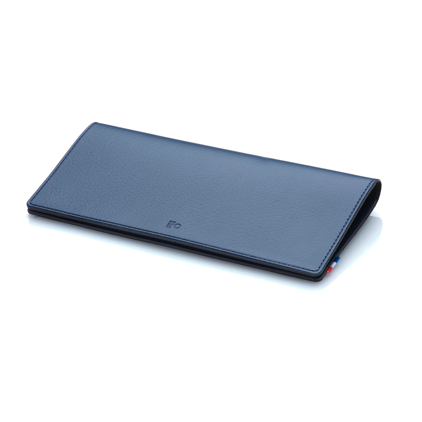 VIC - Portefeuille de voyage et porte-chéquier en cuir recyclé - Bleu