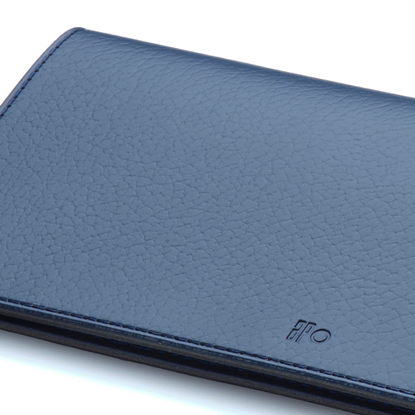 VIC - Portefeuille de voyage et porte-chéquier en cuir recyclé - Bleu