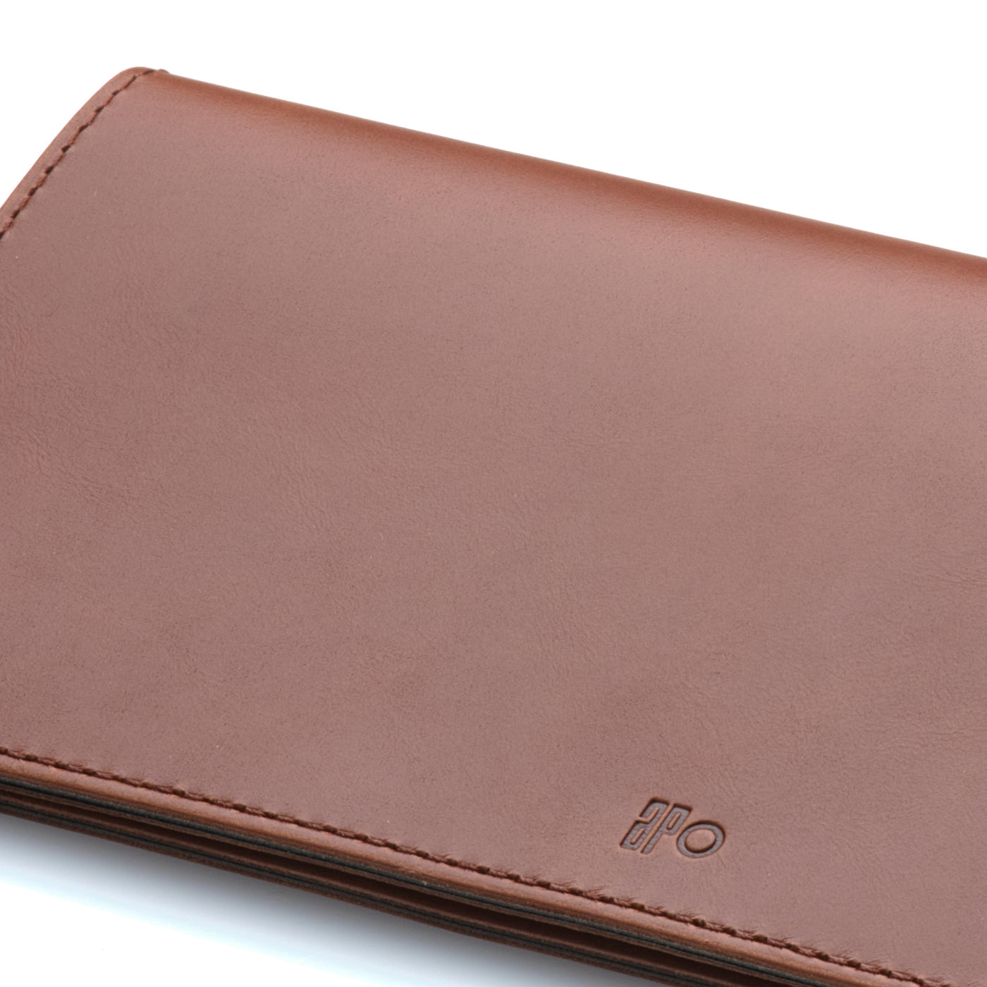 VIC - Portefeuille de voyage et porte-chéquier en cuir patiné - Chocolat