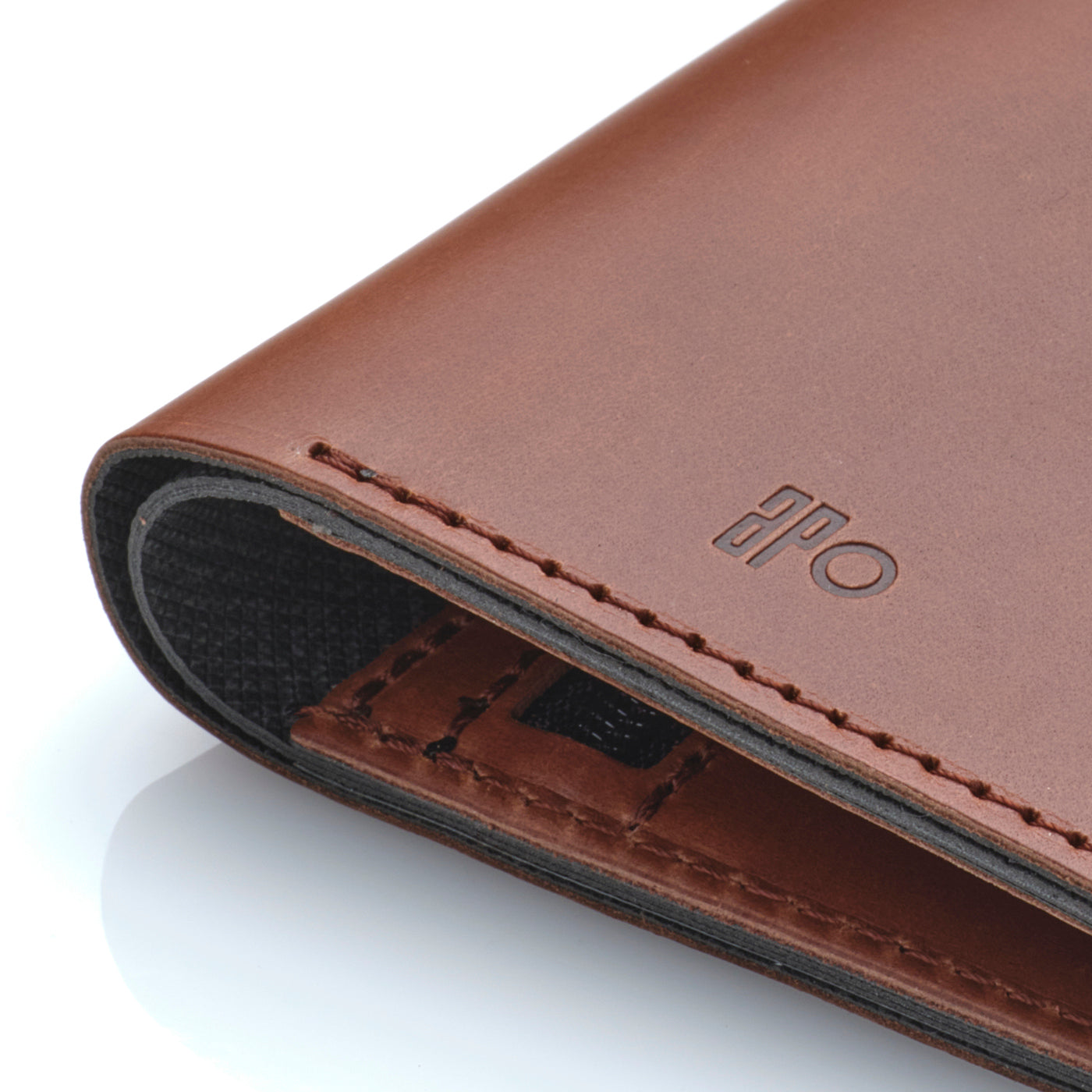 MAX - Portefeuille vertical en cuir patiné - Chocolat