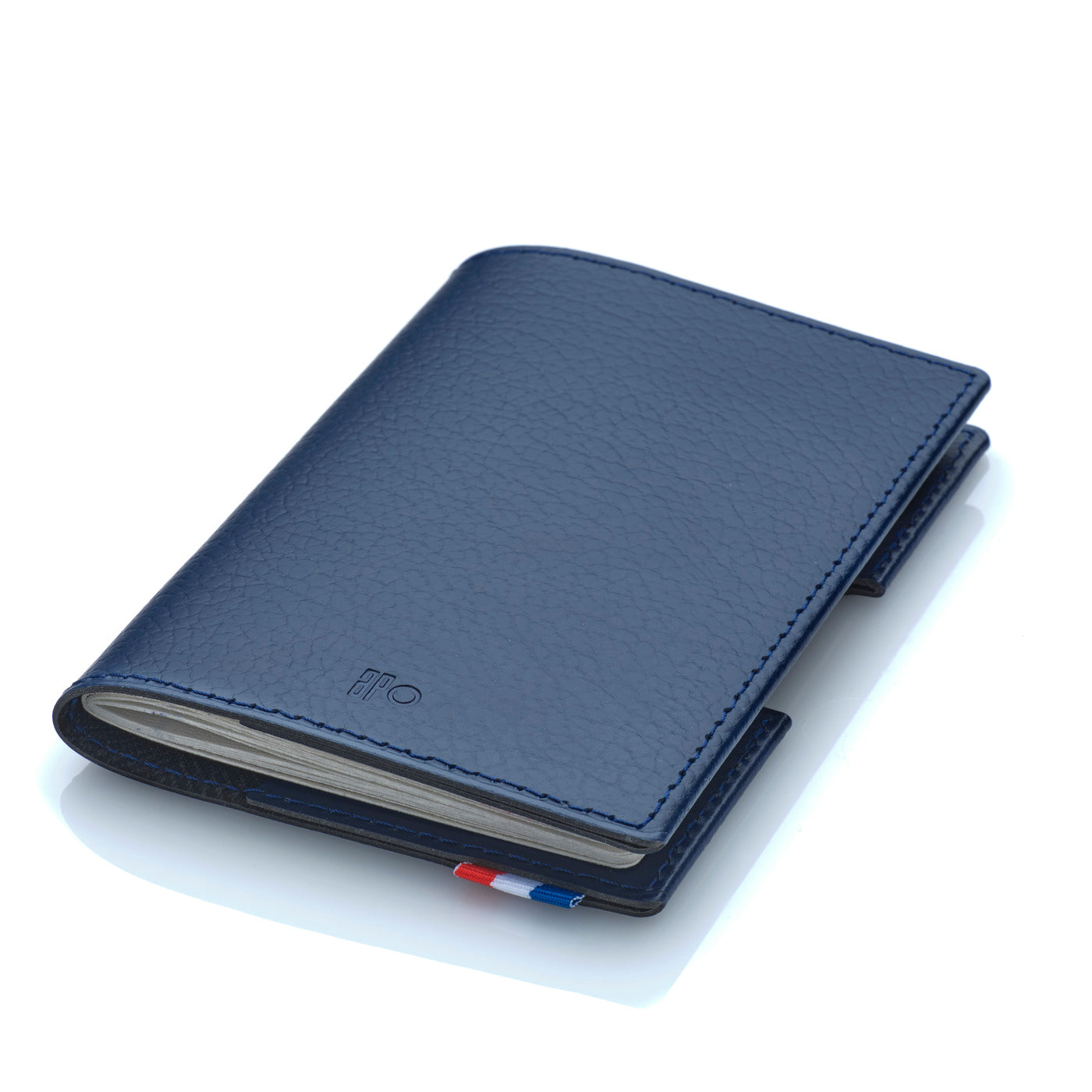 FAB - Porte-passeport en cuir recyclé - Bleu