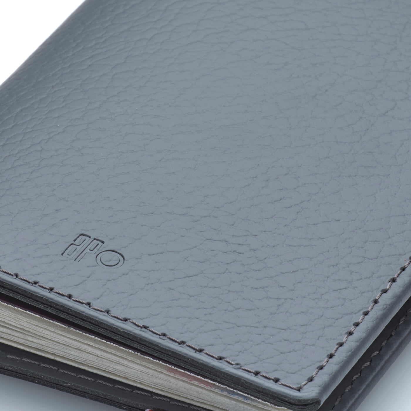 FAB - Porte-passeport en cuir recyclé - Gris