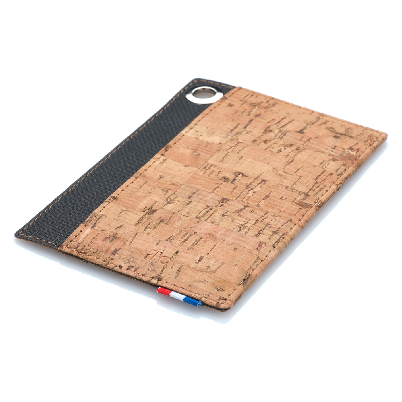 JOCE - Porte-cartes vertical à poche en liège - Naturel