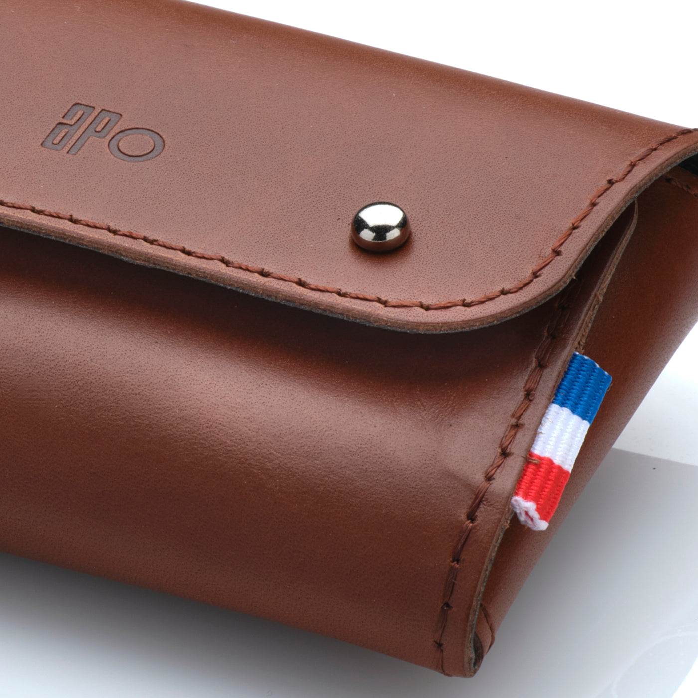 JEREM - Porte-monnaie et porte-cartes grande contenance en cuir patiné - Chocolat