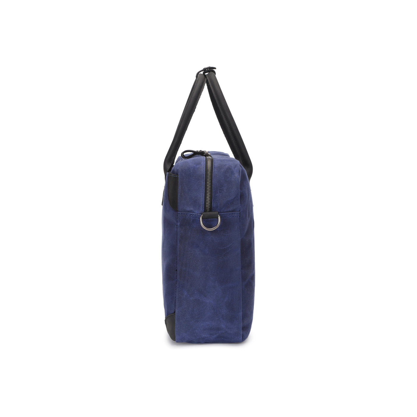 YANN - Sacoche en cuir véritable et toile enduite - Bleu