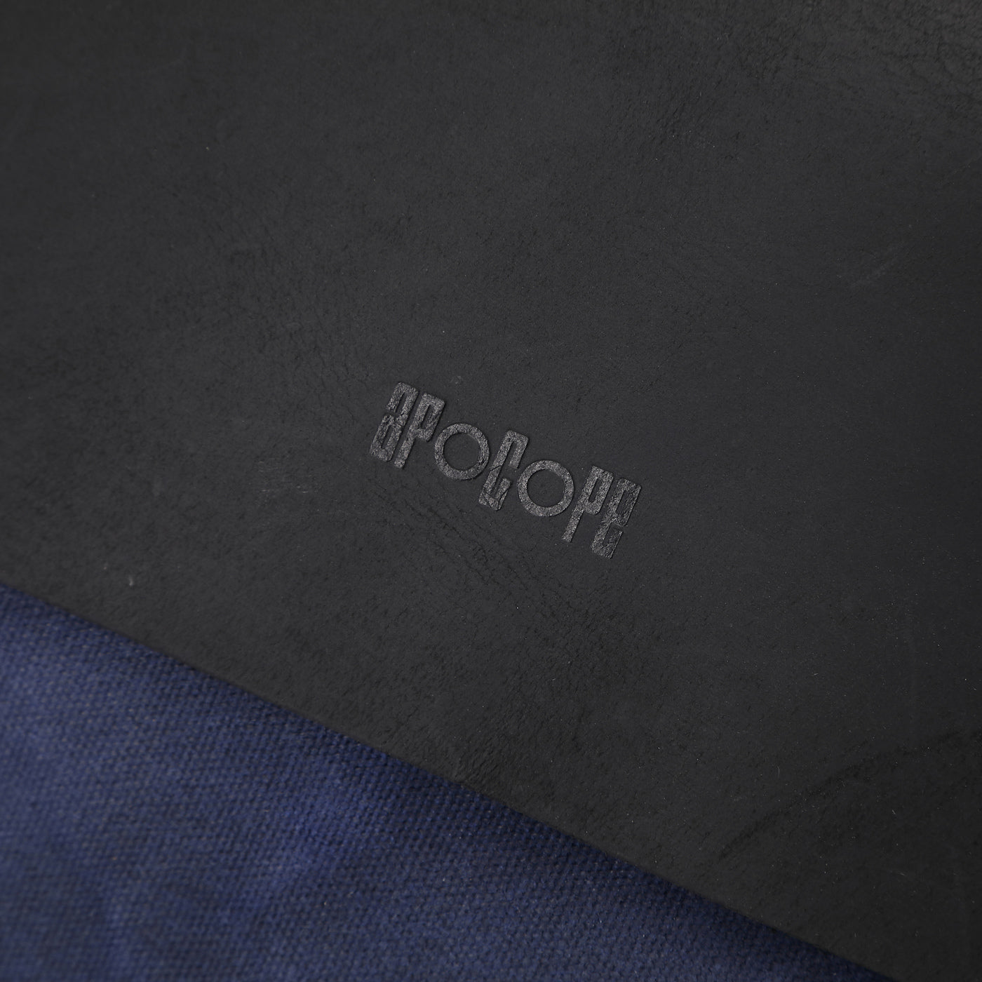 DAN - Sacoche en cuir véritable et toile enduite - Bleu