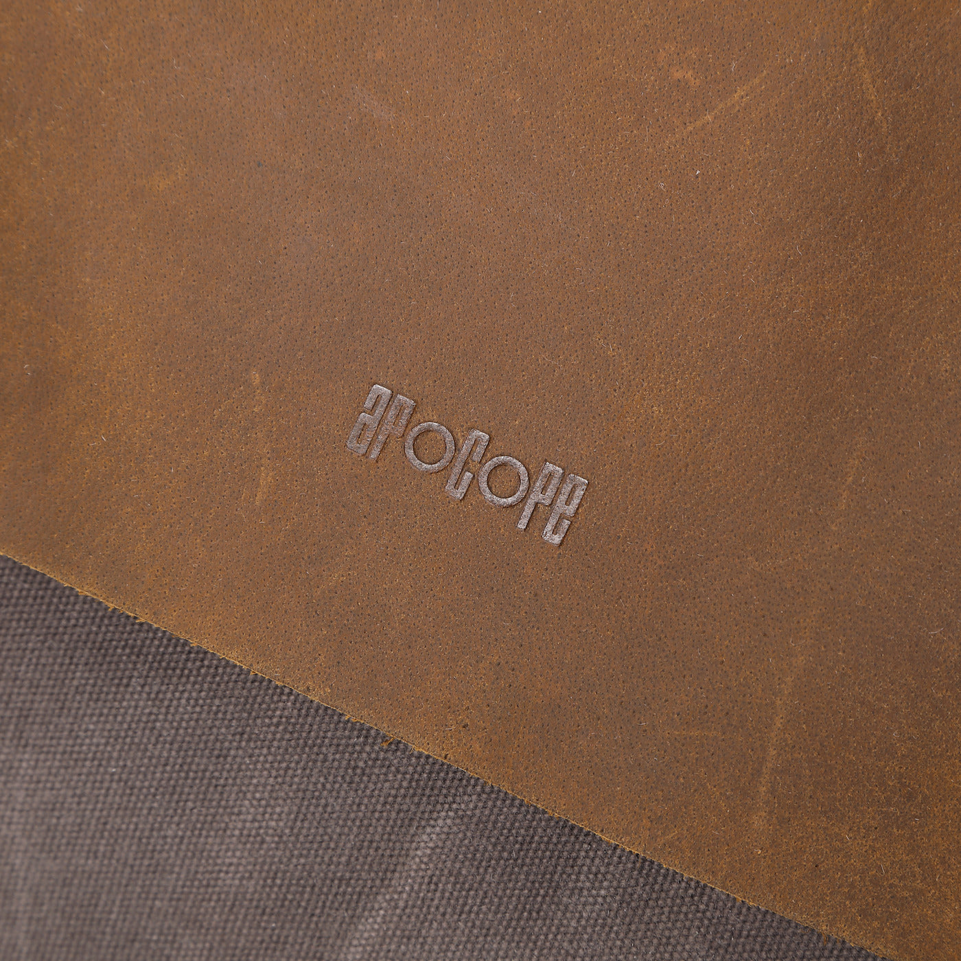 DAN - Sacoche en cuir véritable et toile enduite - Gris