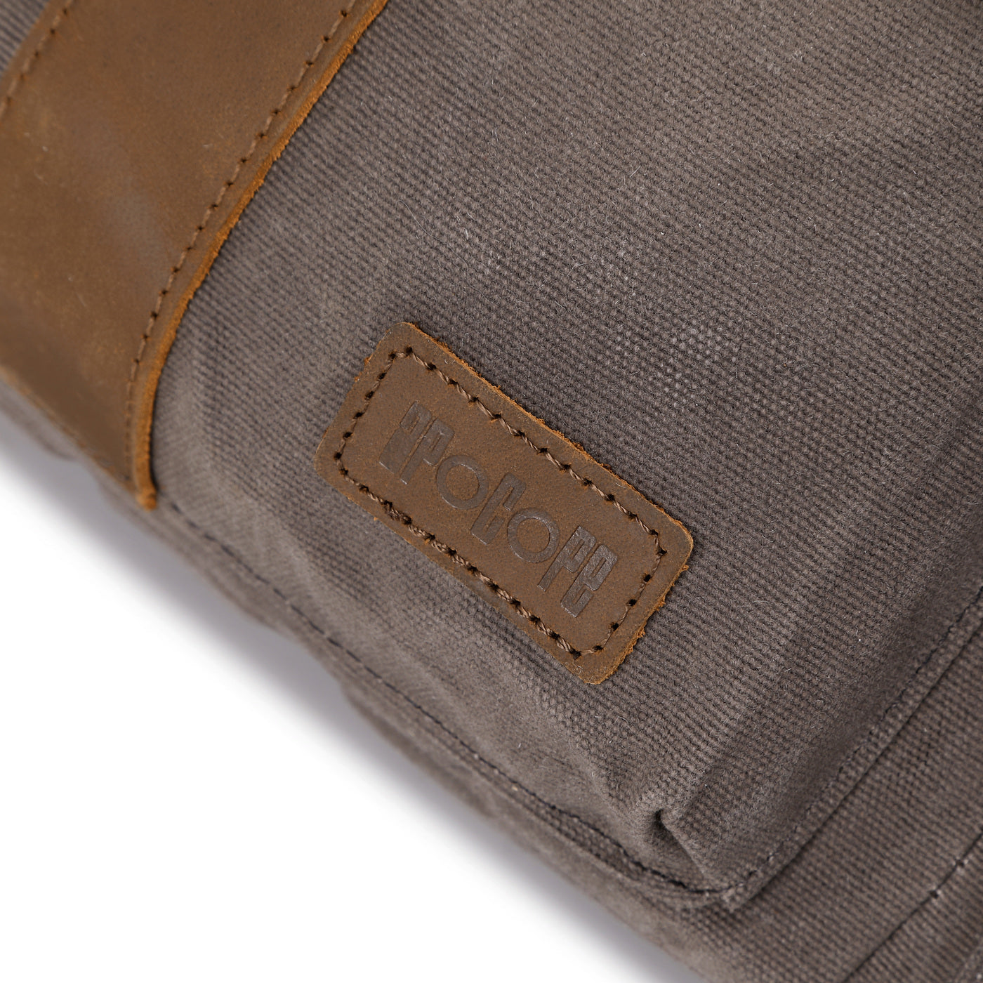 ALI - Sac à dos en cuir véritable et toile enduite - Gris