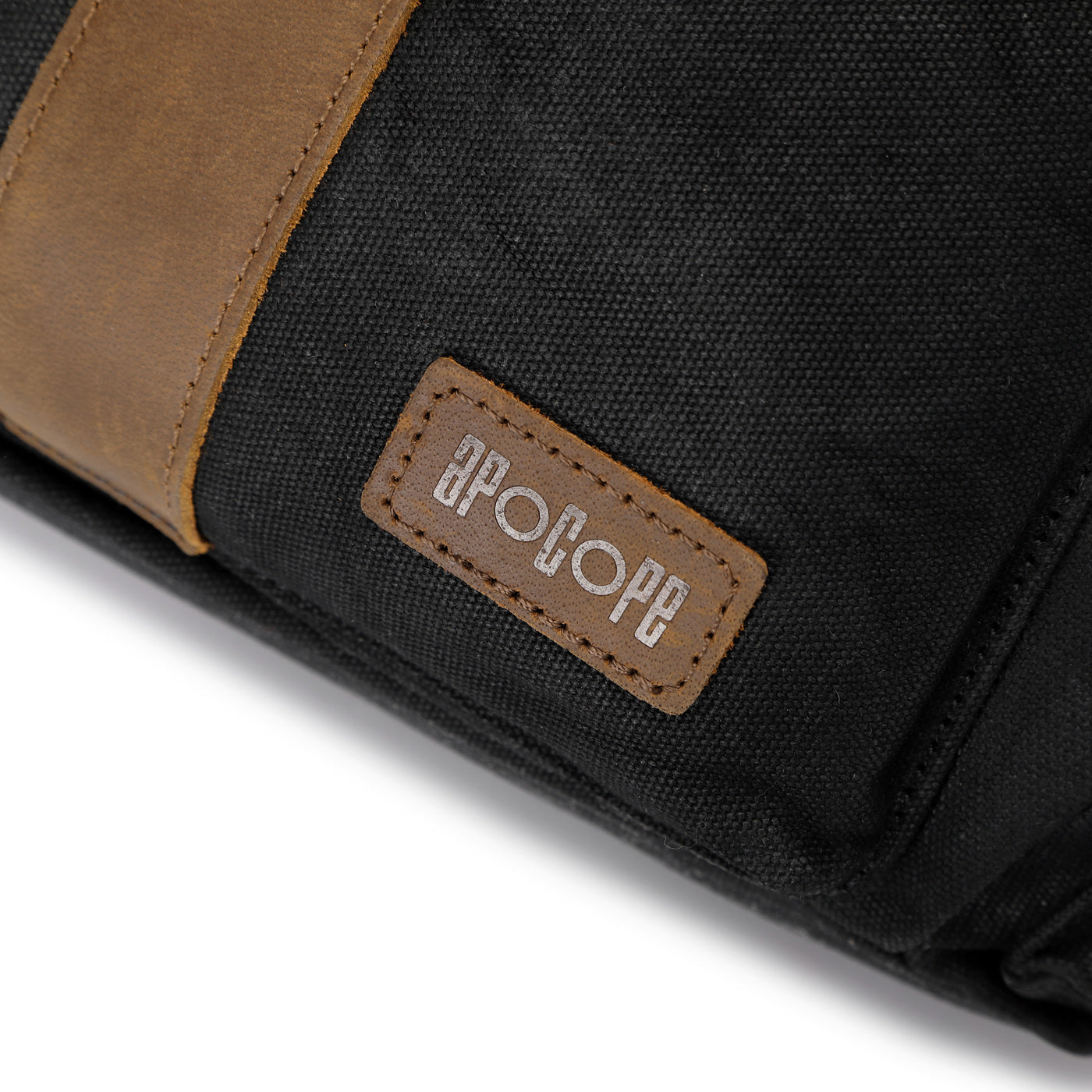 ALI - Sac à dos en cuir véritable et toile enduite - Noir