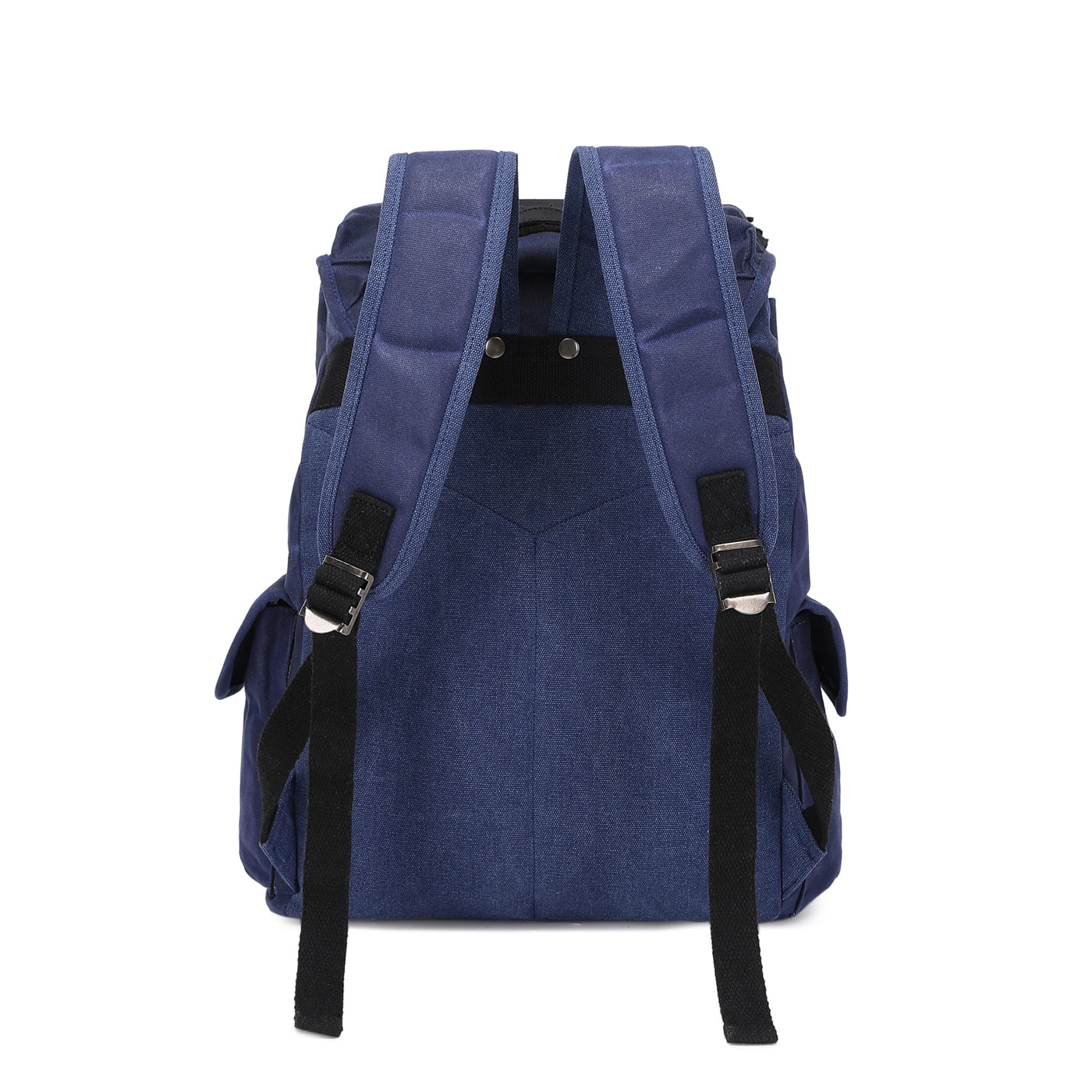 BILL - Sac à dos en cuir véritable et toile enduite - Bleu