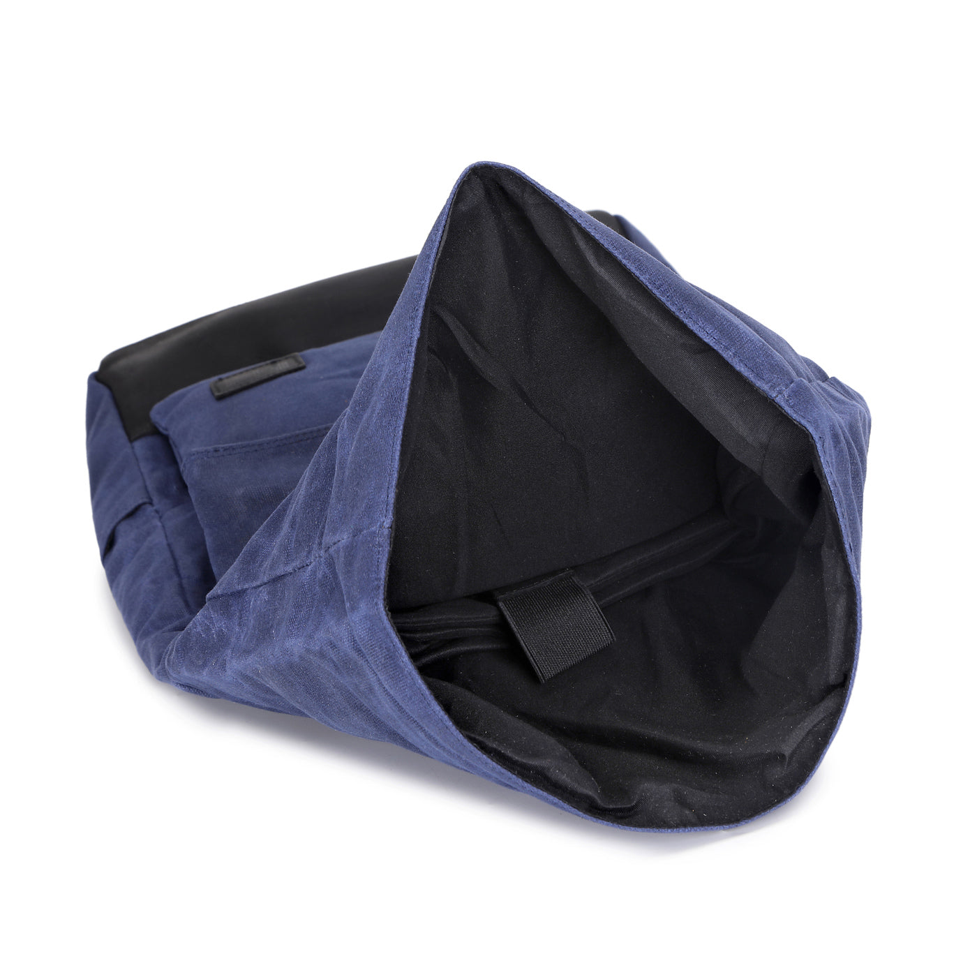 JACK - Sac à dos en cuir véritable et toile enduite - Bleu