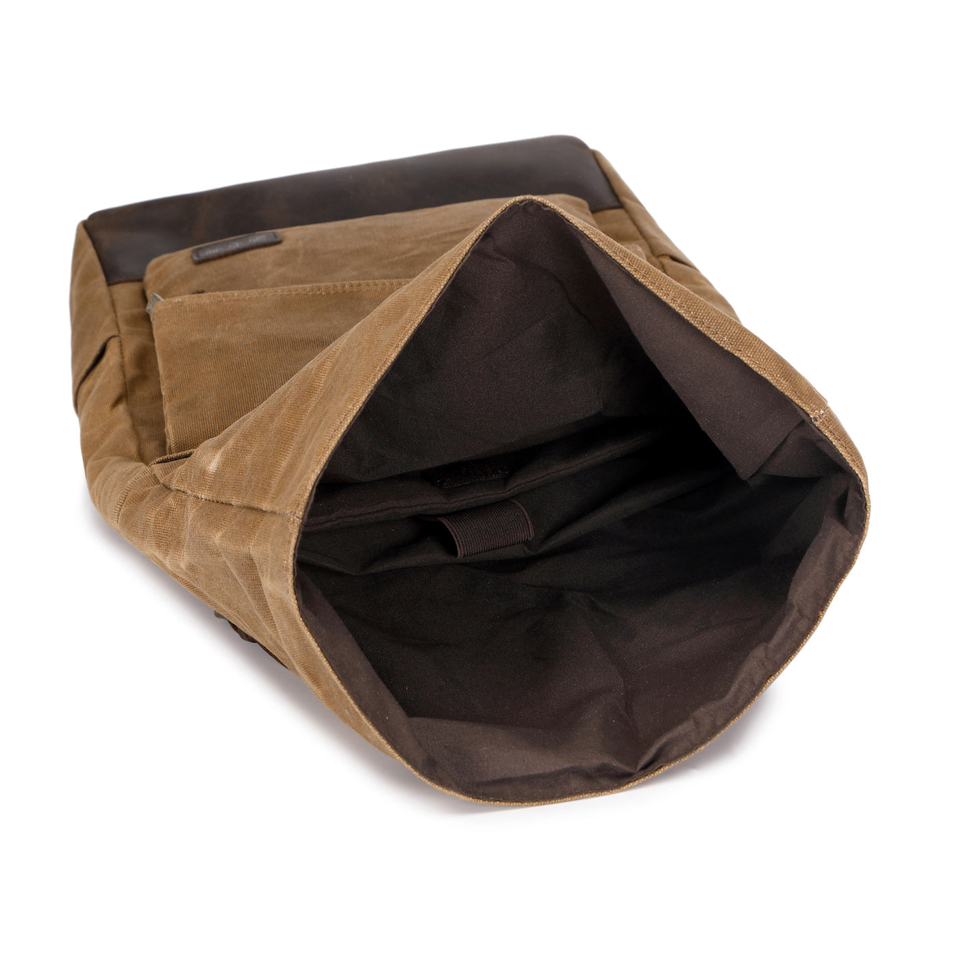 JACK - Sac à dos en cuir véritable et toile enduite - Camel