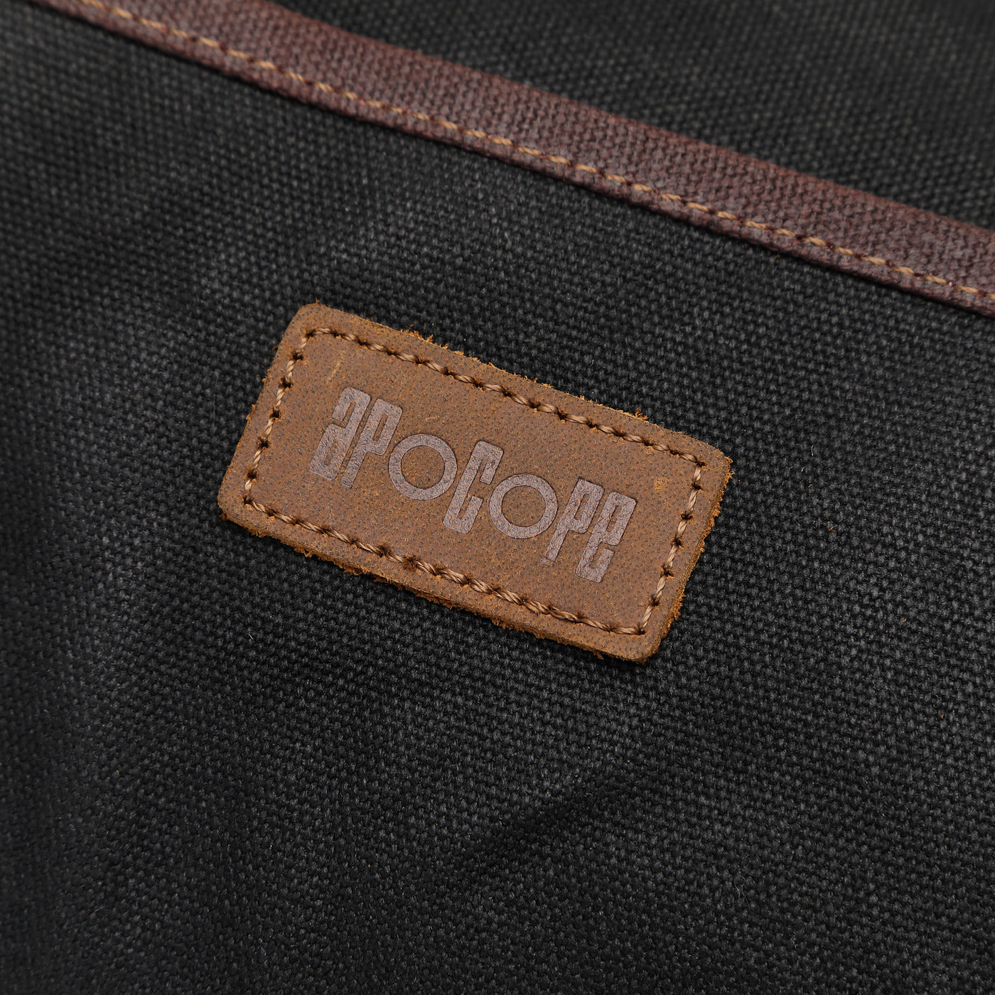 FERDI - Sac polochon en cuir véritable et toile enduite - Noir