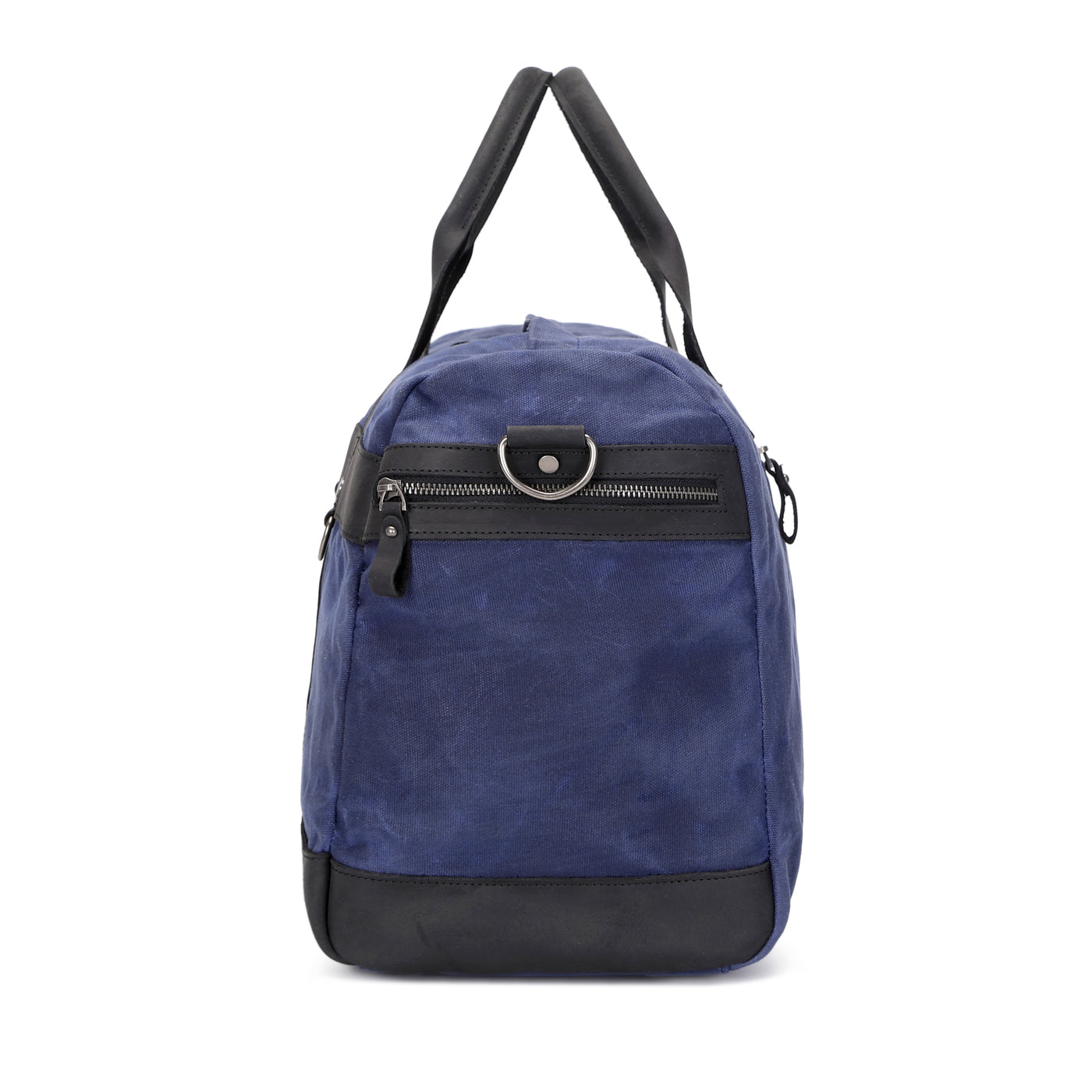 VLAD - Sac de voyage en cuir véritable et toile enduite - Bleu