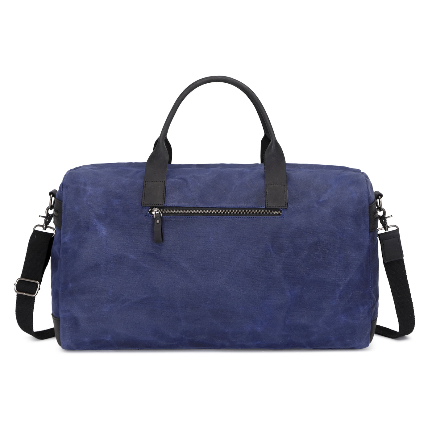 VLAD - Sac de voyage en cuir véritable et toile enduite - Bleu