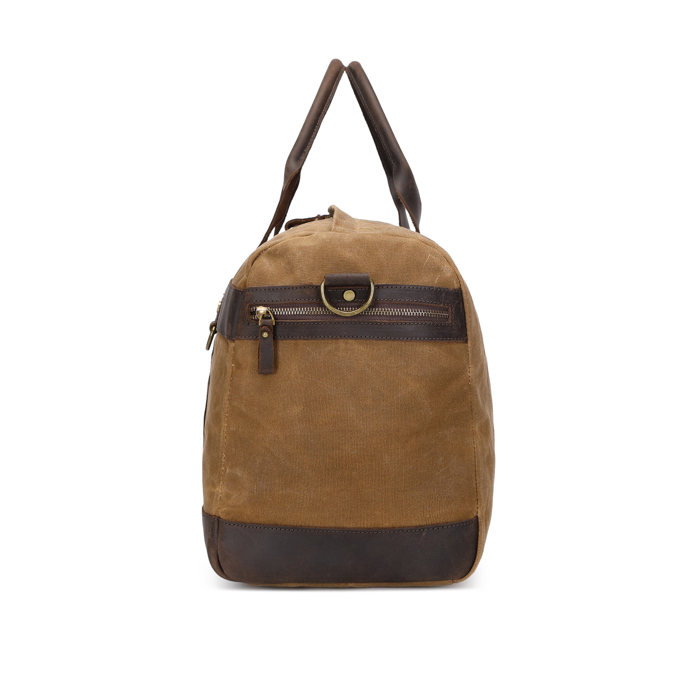 VLAD - Sac de voyage en cuir véritable et toile enduite - Camel