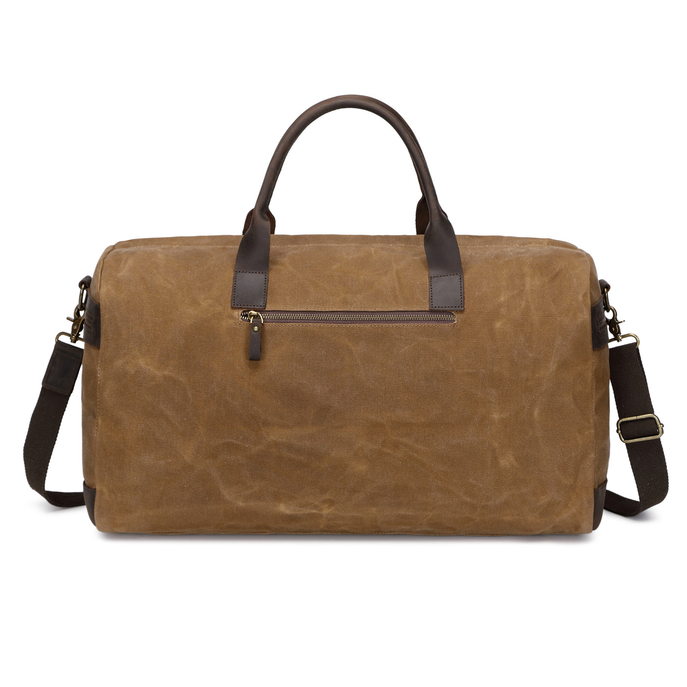 VLAD - Sac de voyage en cuir véritable et toile enduite - Camel