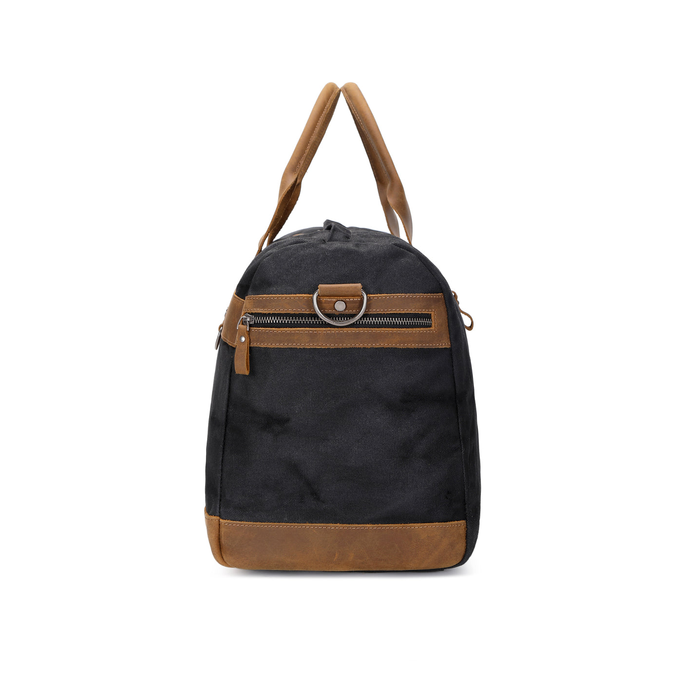 VLAD - Sac de voyage en cuir véritable et toile enduite - Noir