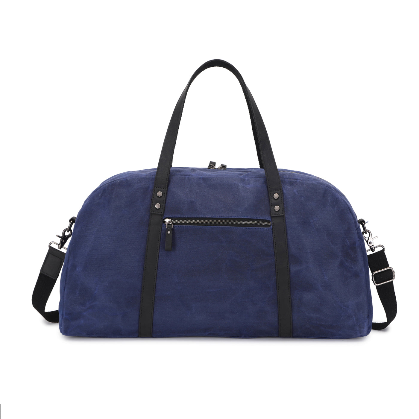 BOB - Sac de voyage en cuir véritable et toile enduite - Bleu
