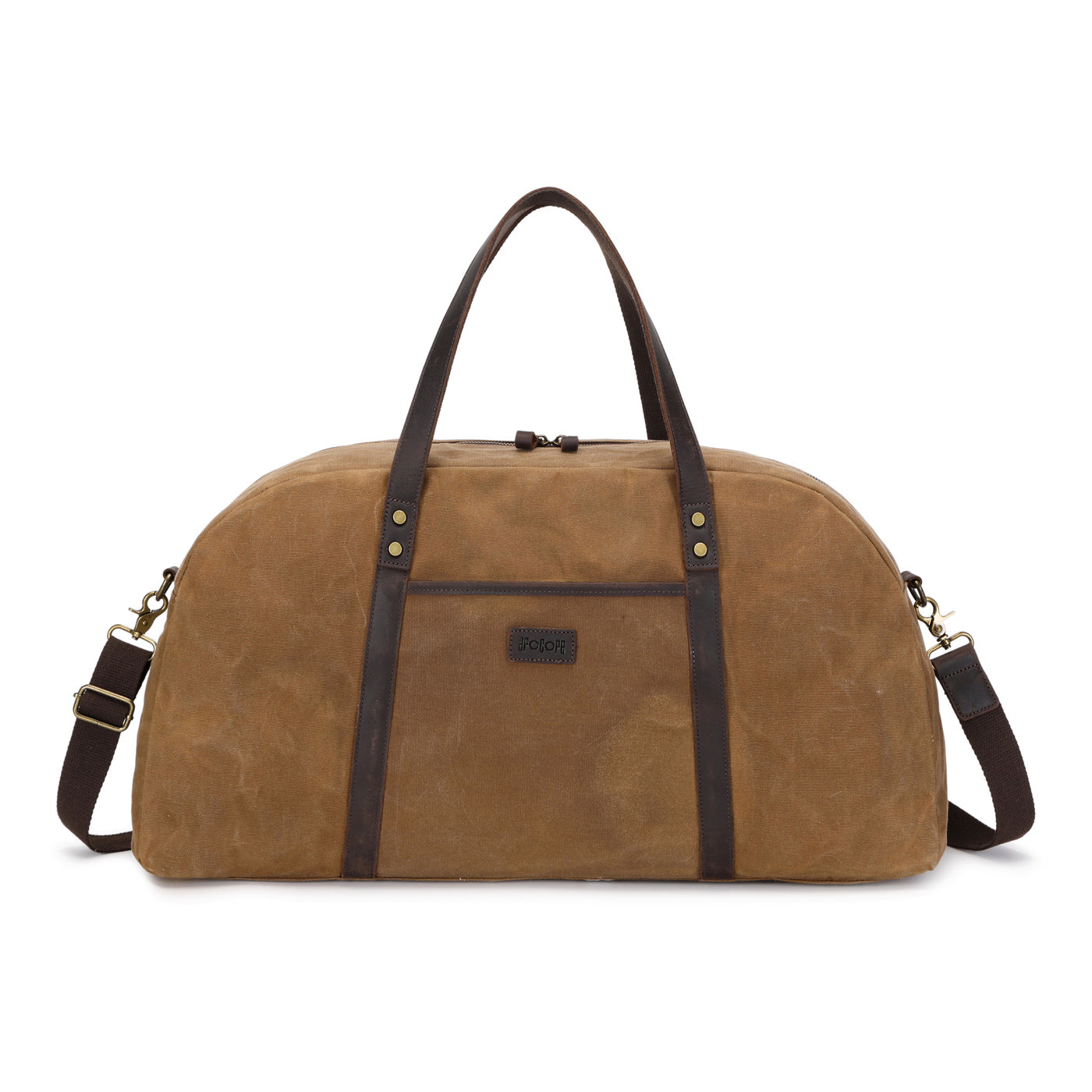 BOB - Sac de voyage en cuir véritable et toile enduite - Camel